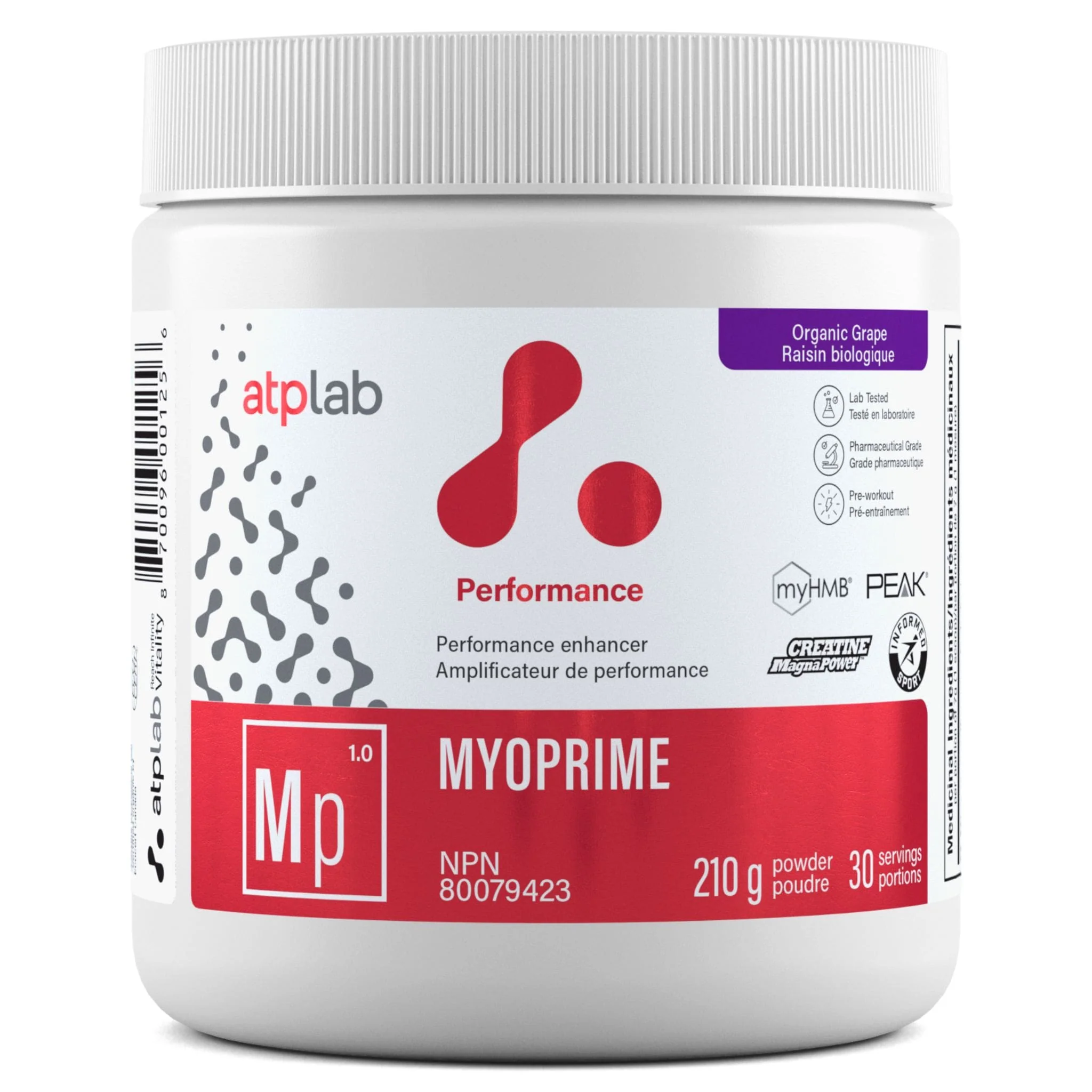 ATP Lab Myoprime Powder, Supports Athletic Performance, 210g, 30 Servings
