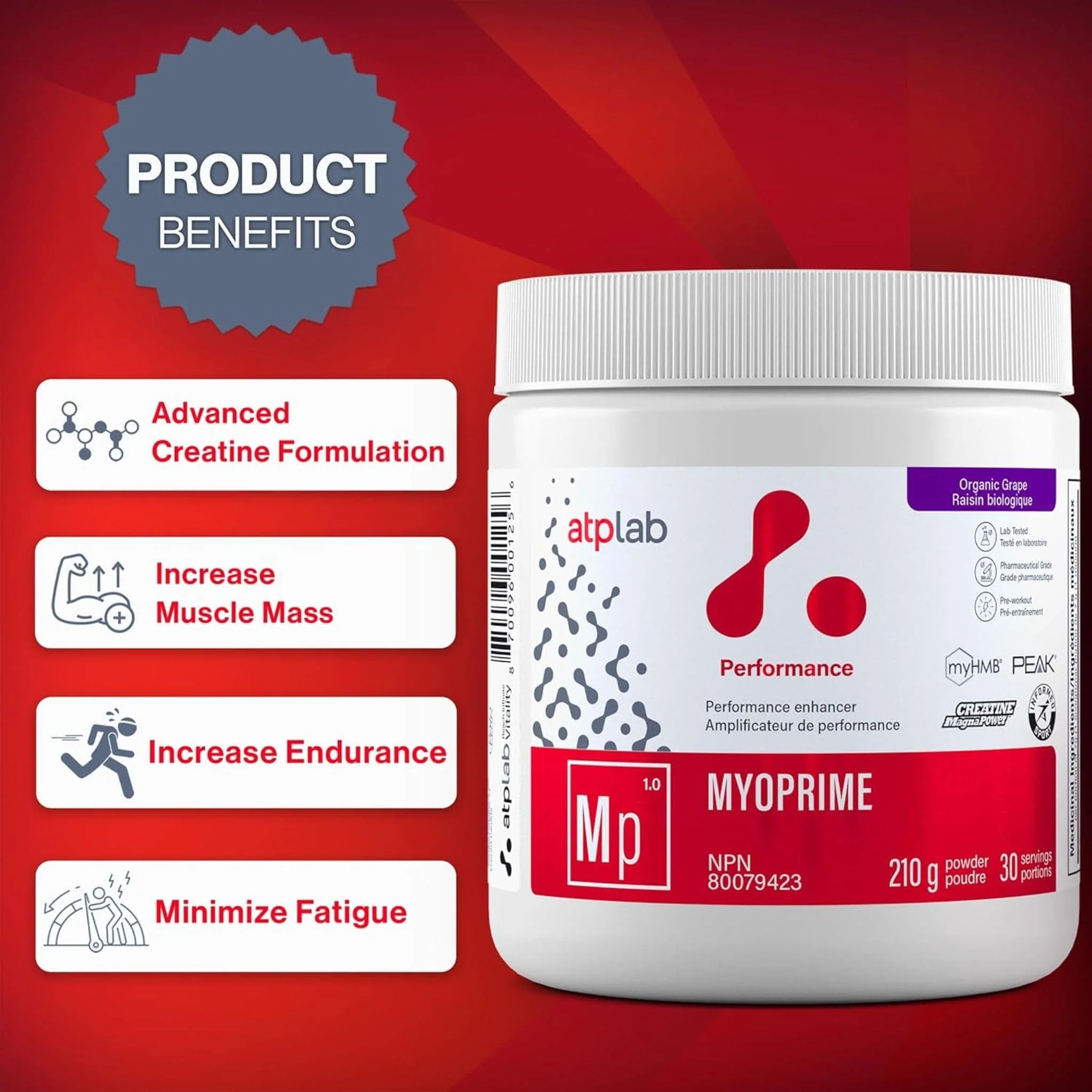 ATP Lab Myoprime Powder, Supports Athletic Performance, 210g, 30 Servings - Image 6