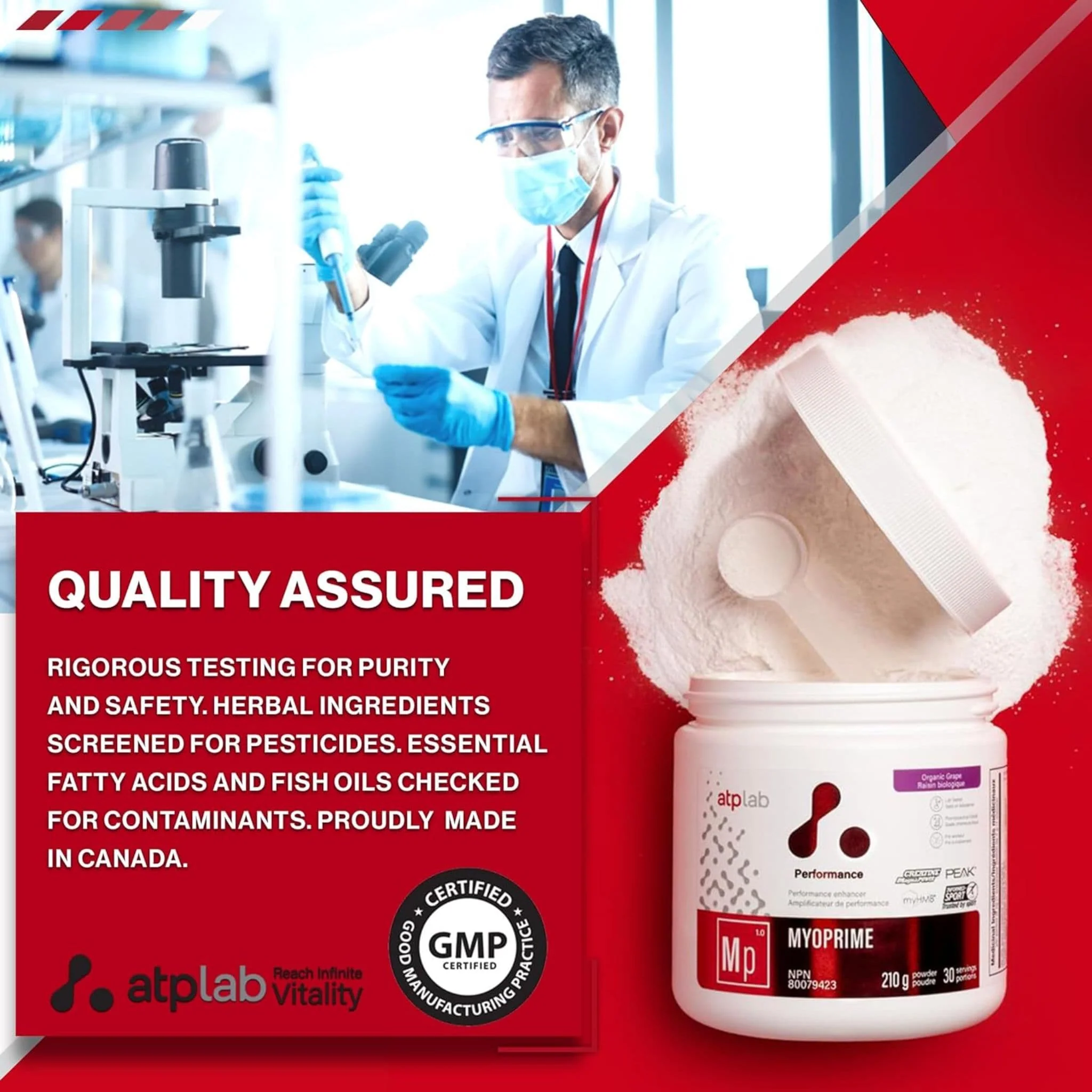 ATP Lab Myoprime Powder, Supports Athletic Performance, 210g, 30 Servings - Image 9