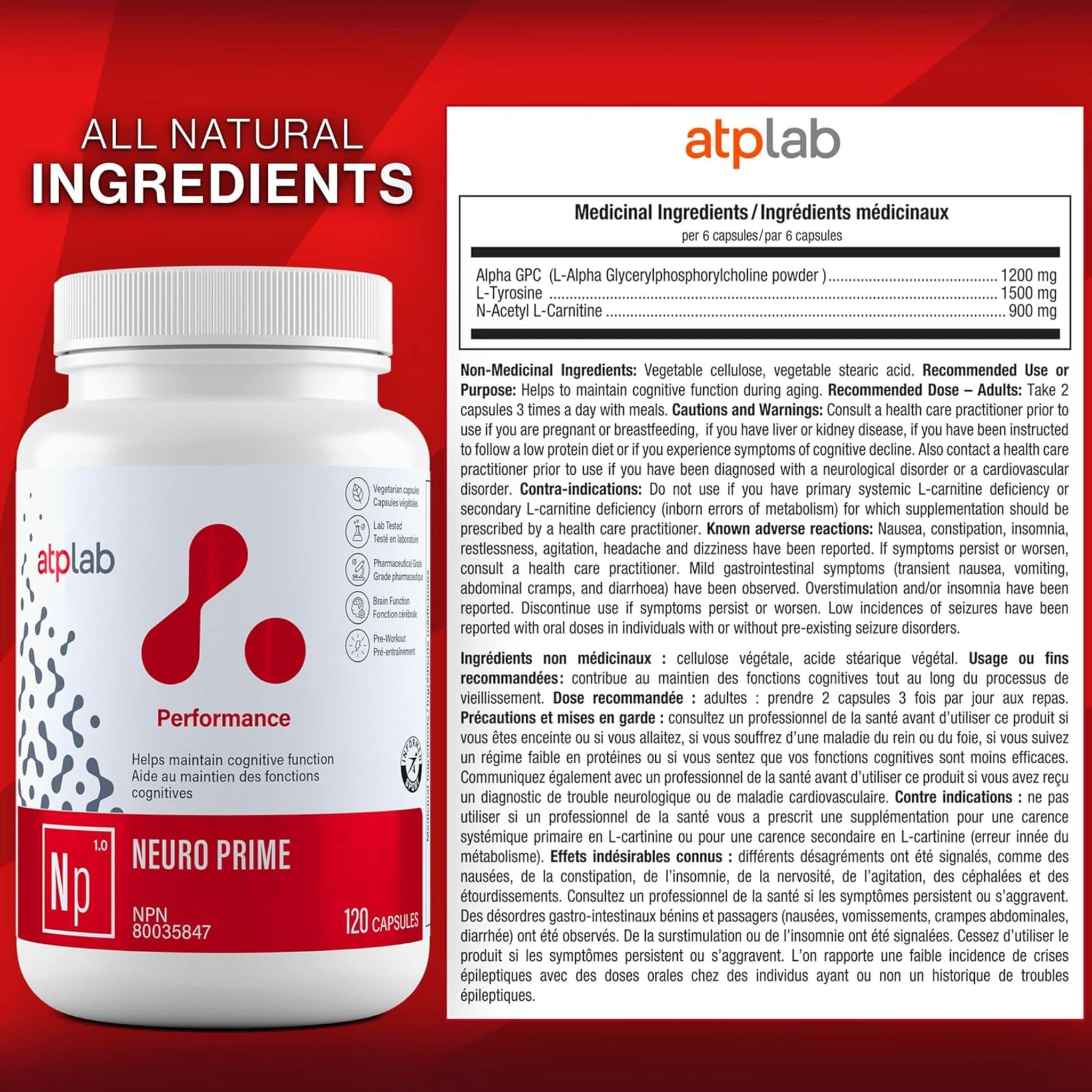 ATP Lab Neuro Prime, Supports Brain Health, 120 Vegetable Capsules - Image 8