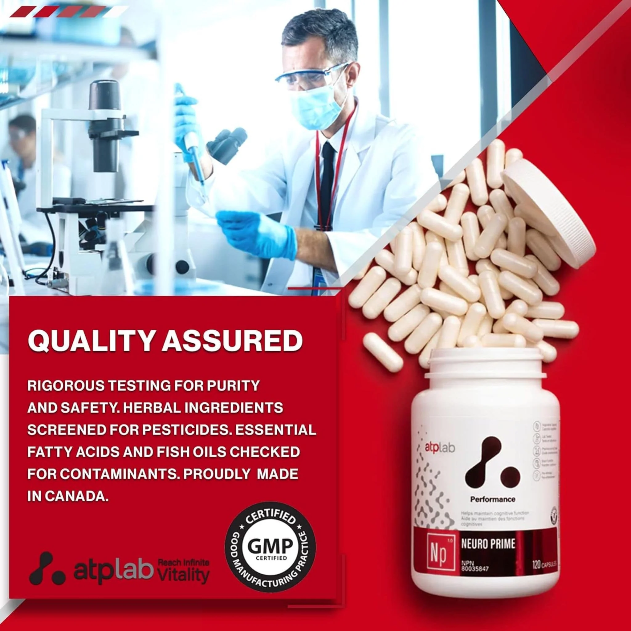ATP Lab Neuro Prime, Supports Brain Health, 120 Vegetable Capsules - Image 9