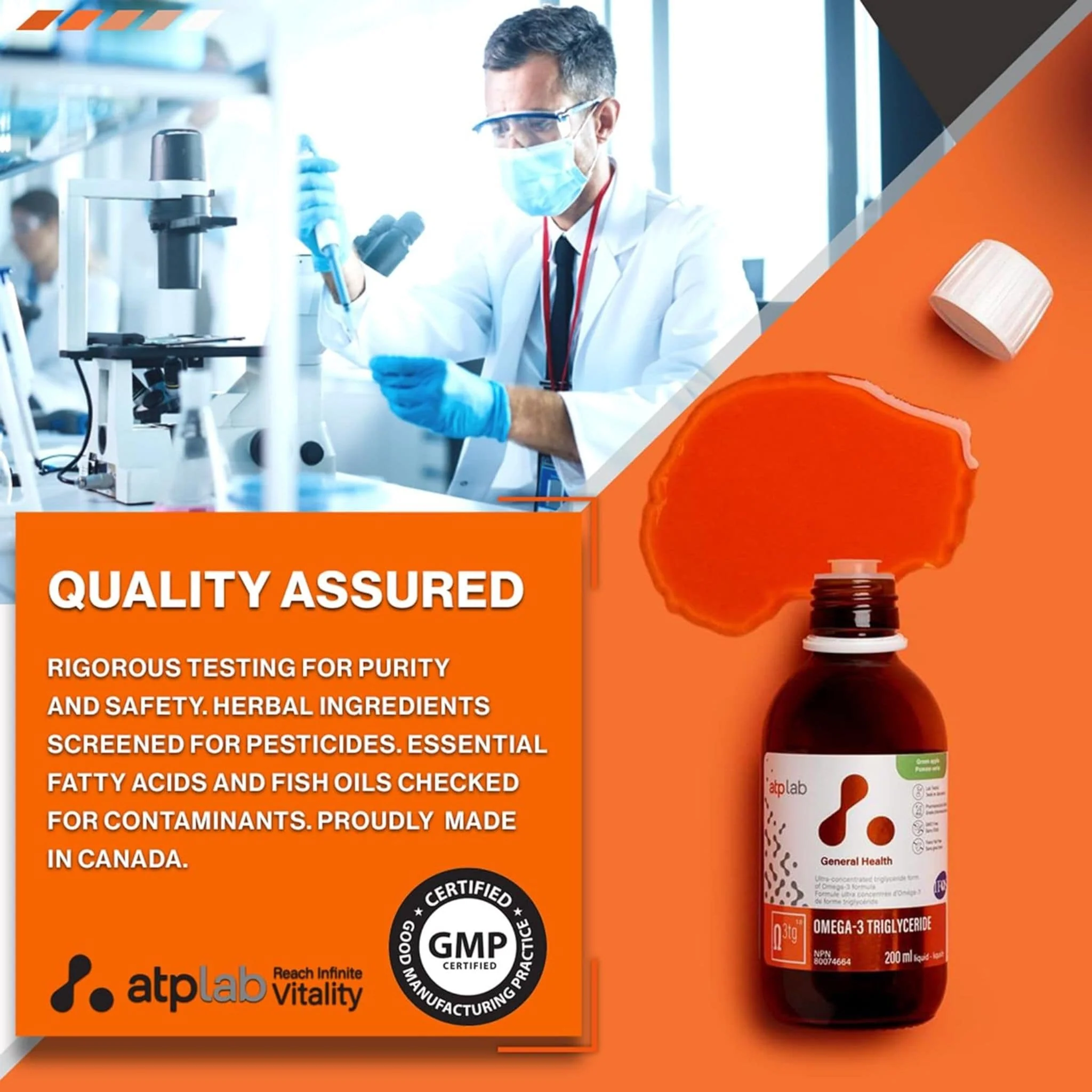 ATP Lab Omega-3 Triglyceride, Supports Brain and Cardiovascular Health, 200ml - Image 10