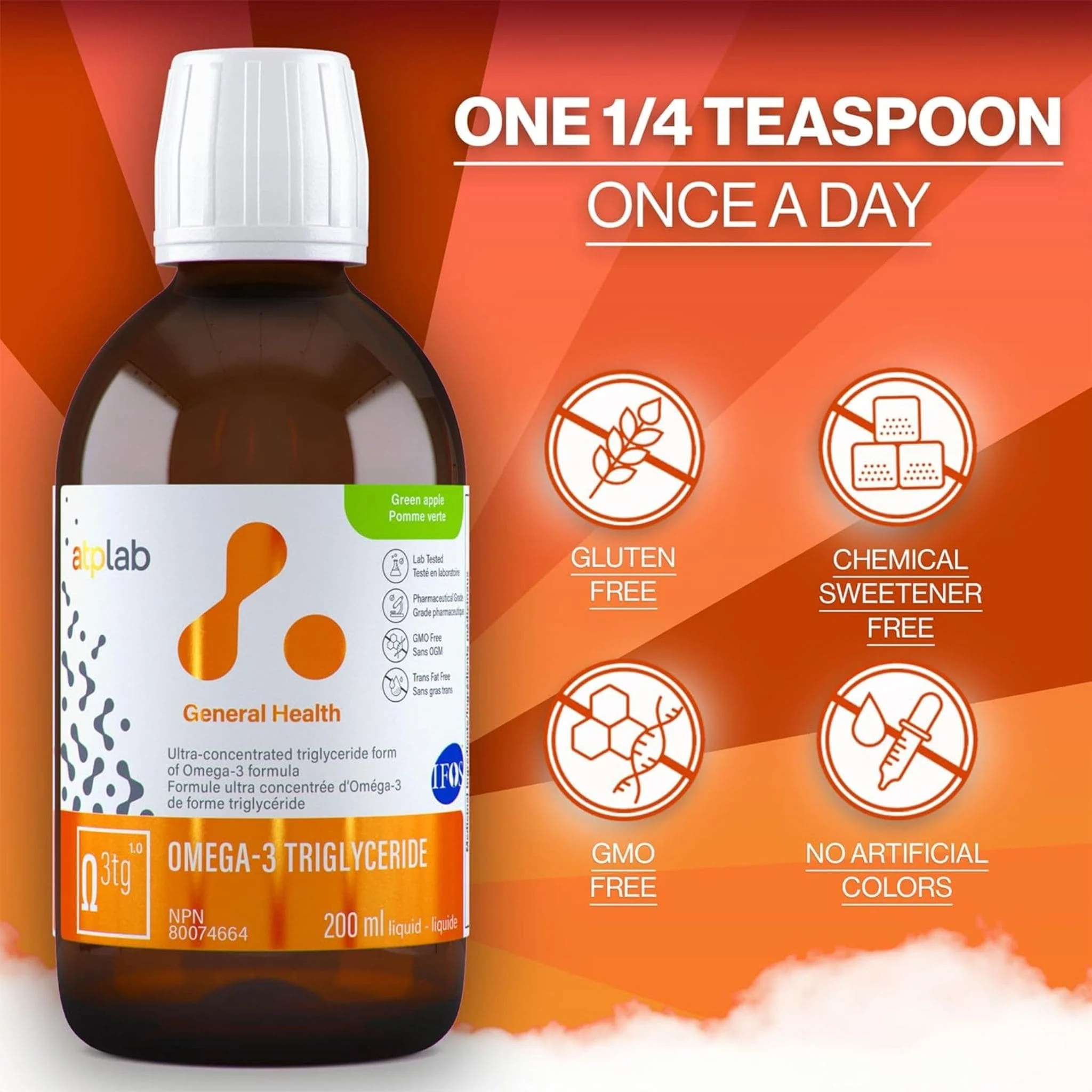 ATP Lab Omega-3 Triglyceride, Supports Brain and Cardiovascular Health, 200ml - Image 6