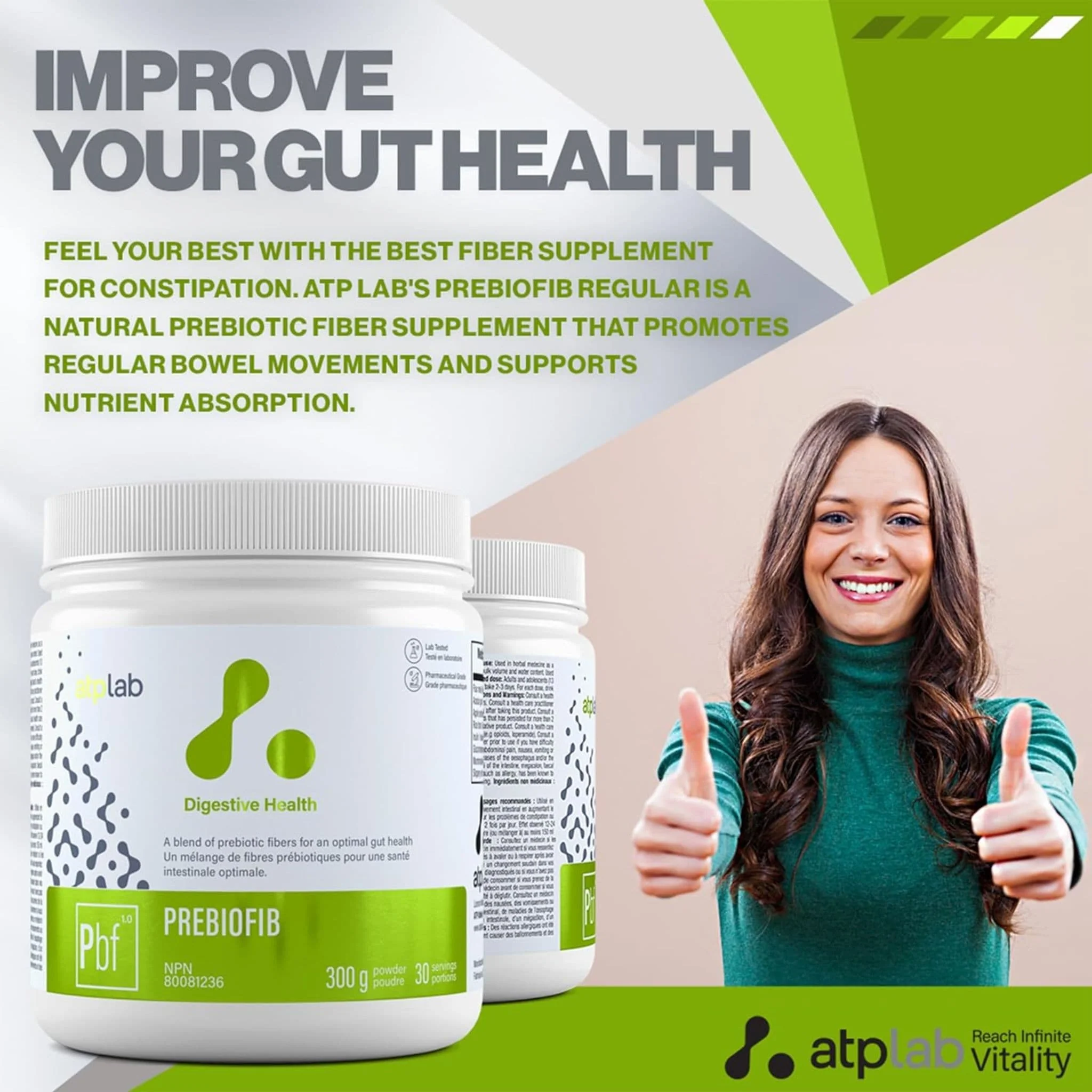 ATP Lab PreBioFib Powder, 300g - Image 7