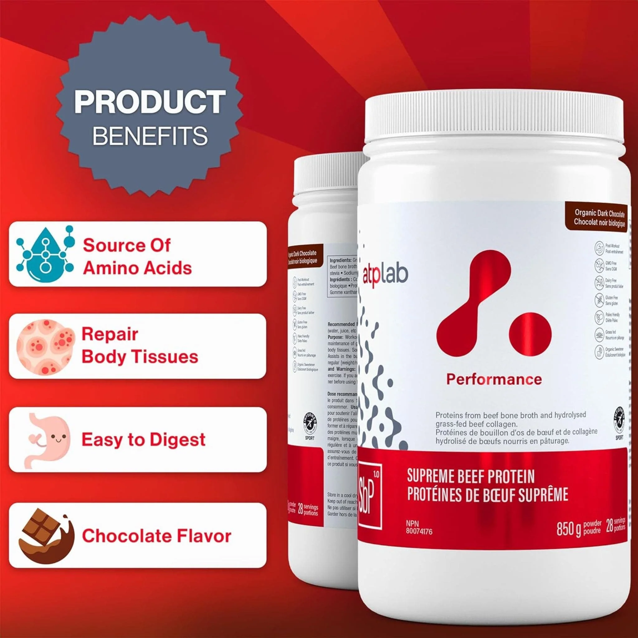 ATP Lab Supreme Beef Protein Powder, 850g-1.6kg - Image 7