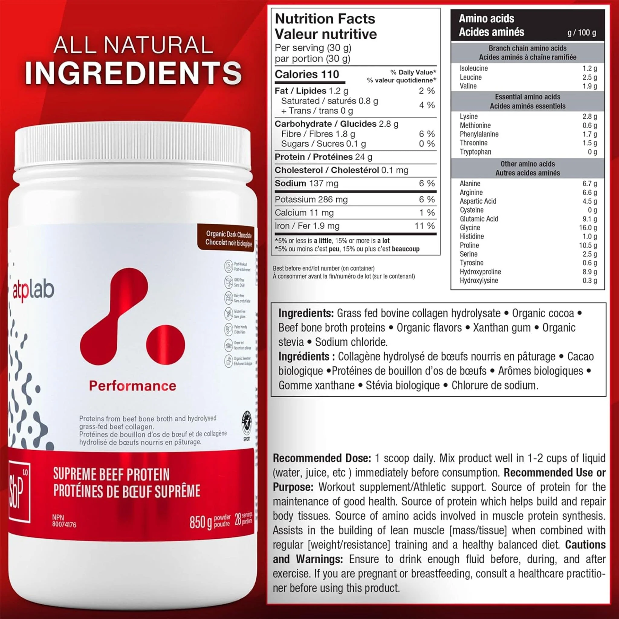 ATP Lab Supreme Beef Protein Powder, 850g-1.6kg - Image 8