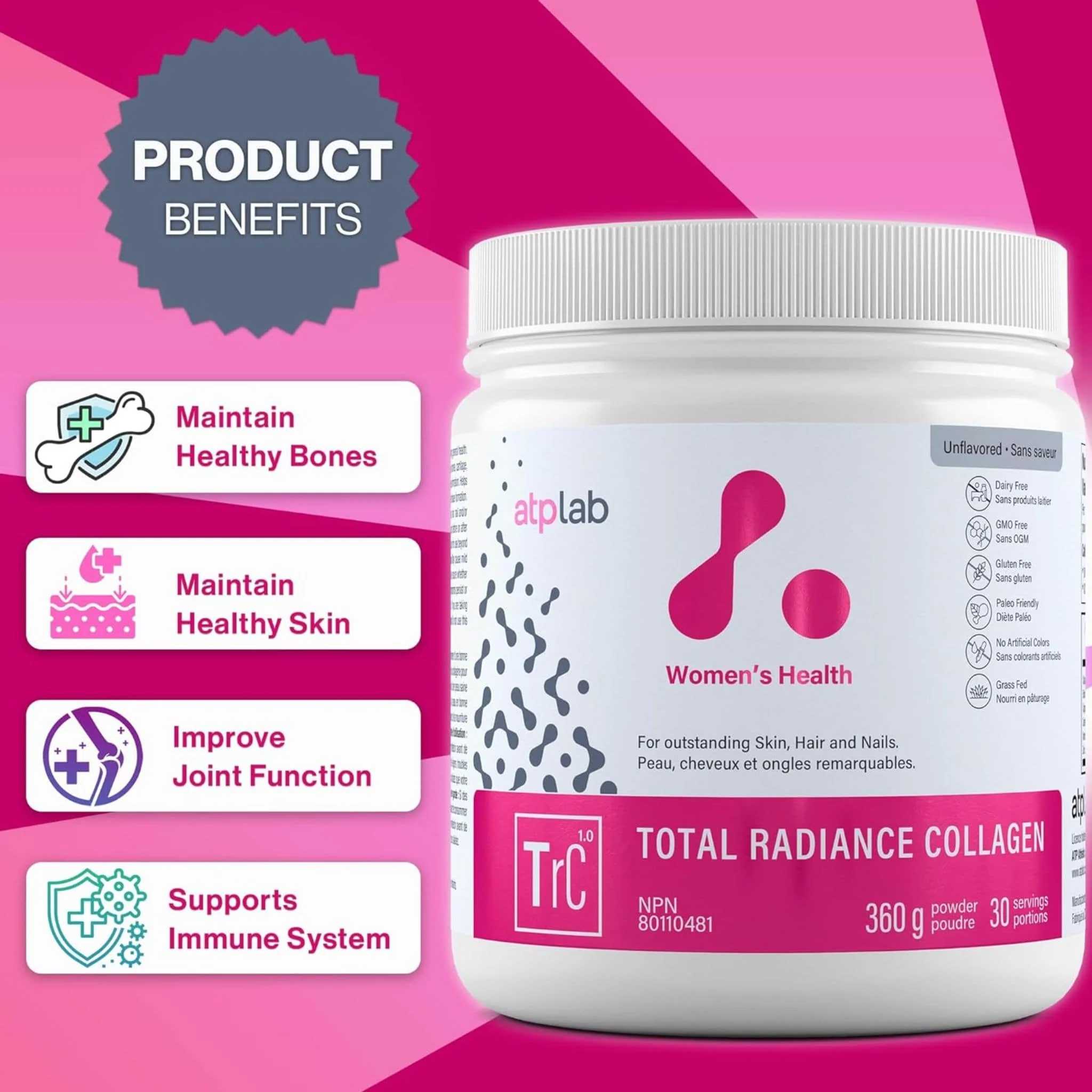 ATP Lab Total Radiance Collagen Powder, 360g - Image 6