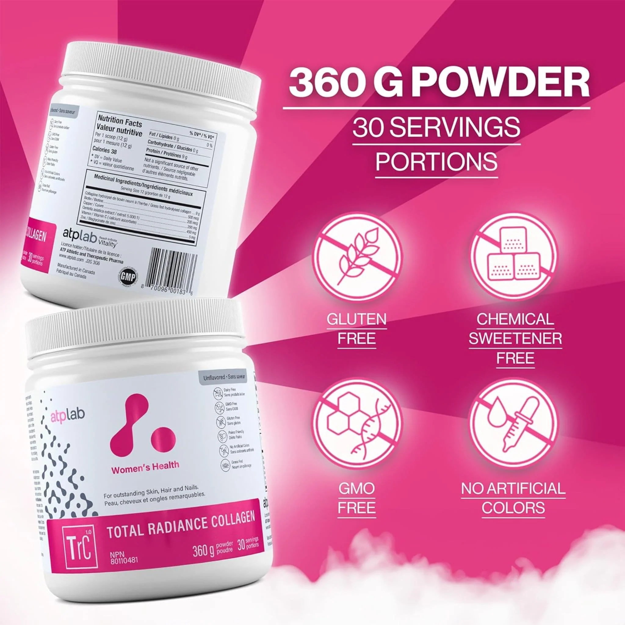 ATP Lab Total Radiance Collagen Powder, 360g - Image 7