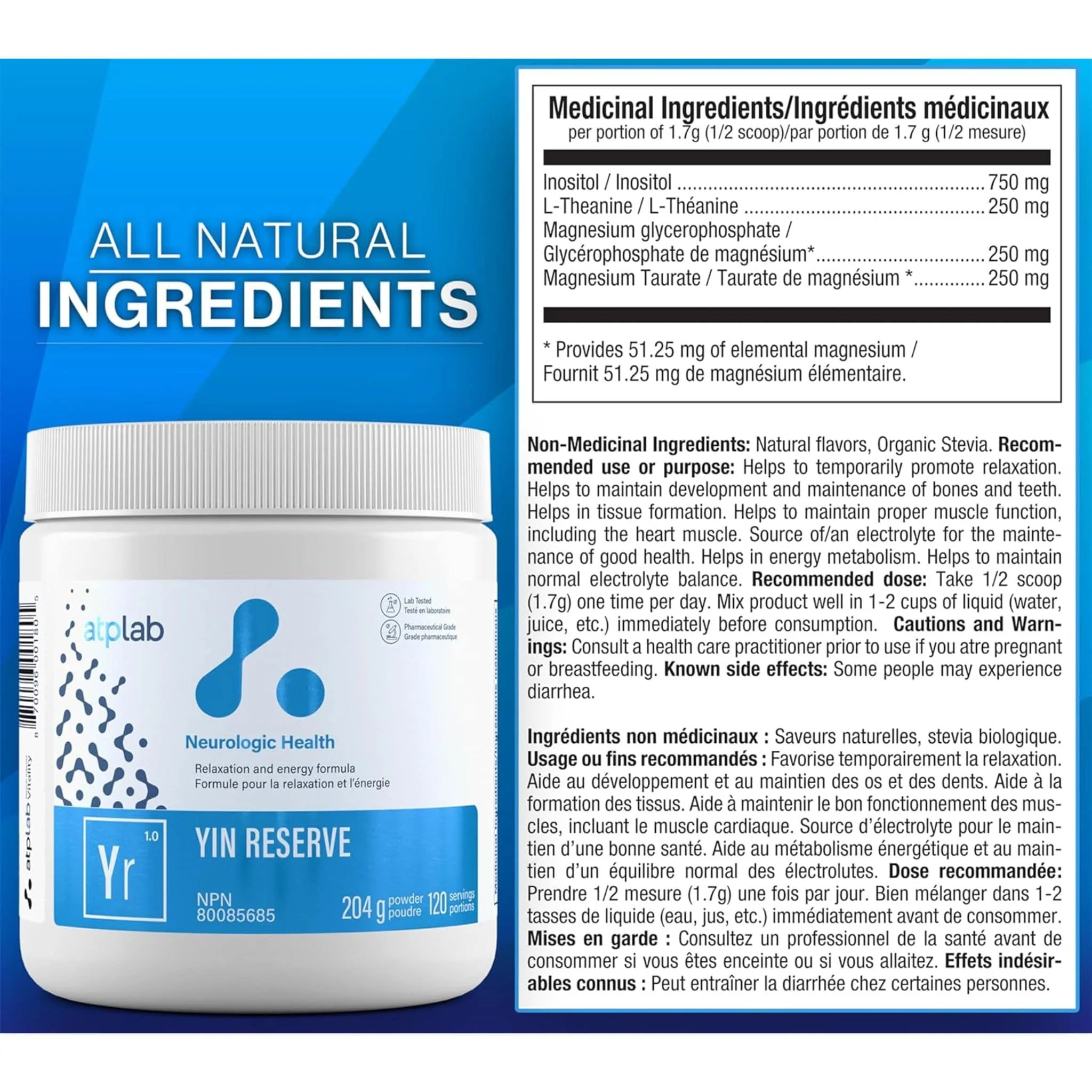 ATP Lab Yin Reserve, Relaxation, Energy and Bone Support, 204g - Image 8