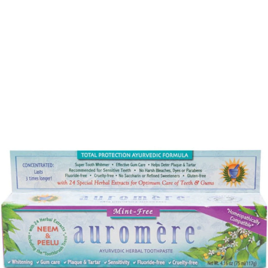 Auromere Ayurvedic Toothpaste, 75ml - Image 3