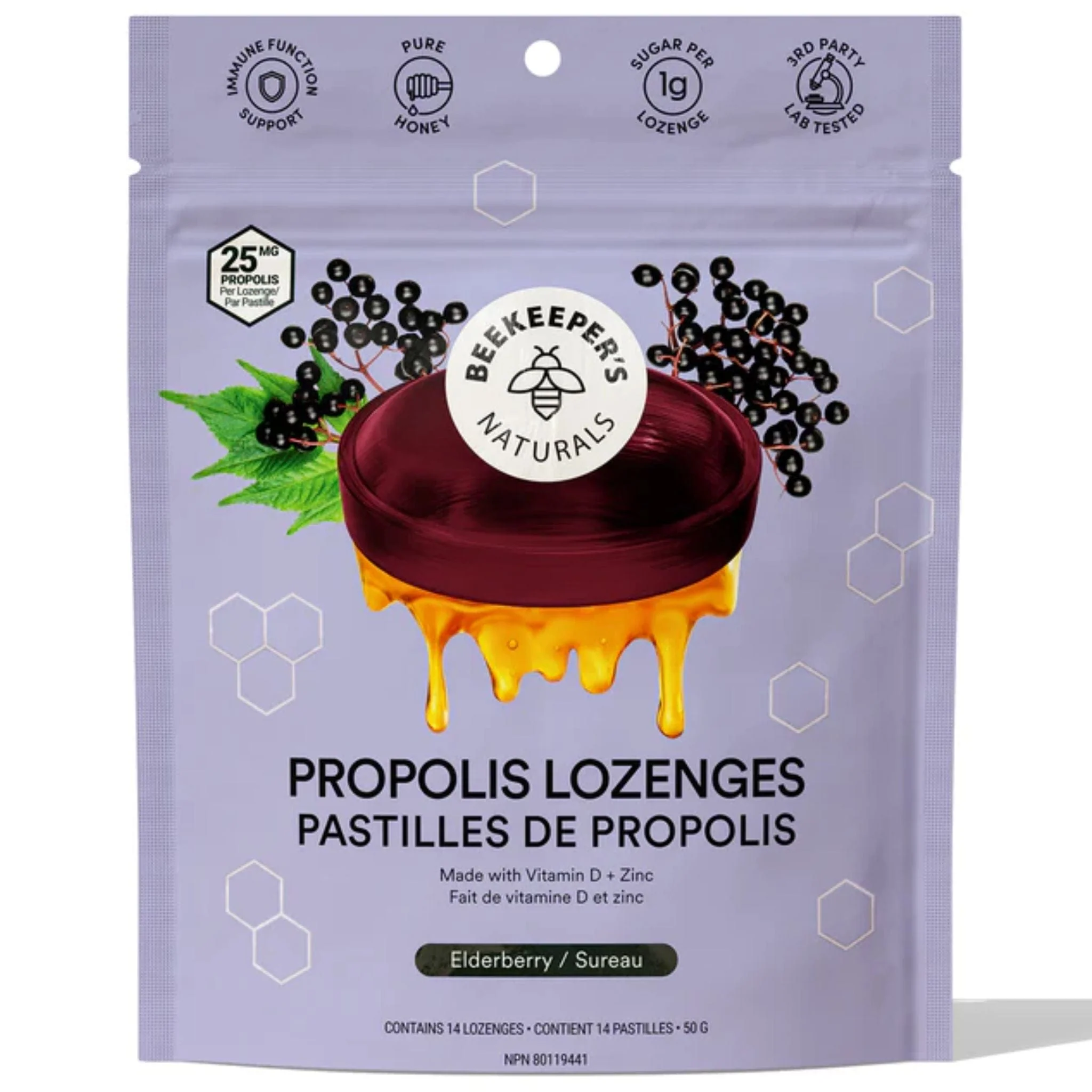 Beekeepers Naturals Propolis Lozenges for Throat and Cough Support, 14 Lozenges - Image 5