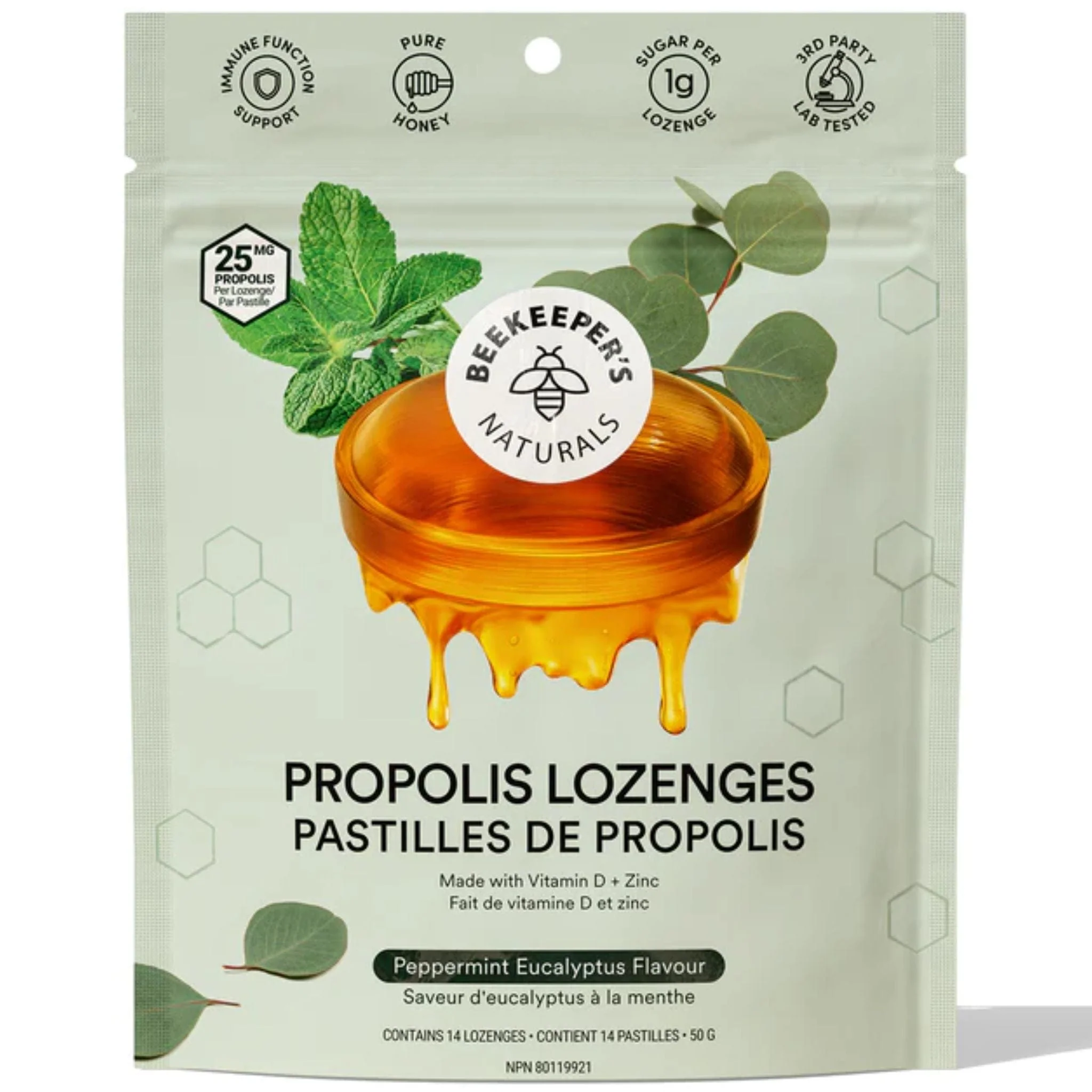 Beekeepers Naturals Propolis Lozenges for Throat and Cough Support, 14 Lozenges - Image 7