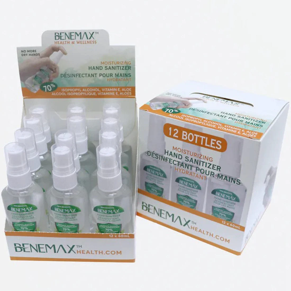 Benemax Hand Sanitizer Spray, 12 x 60ml