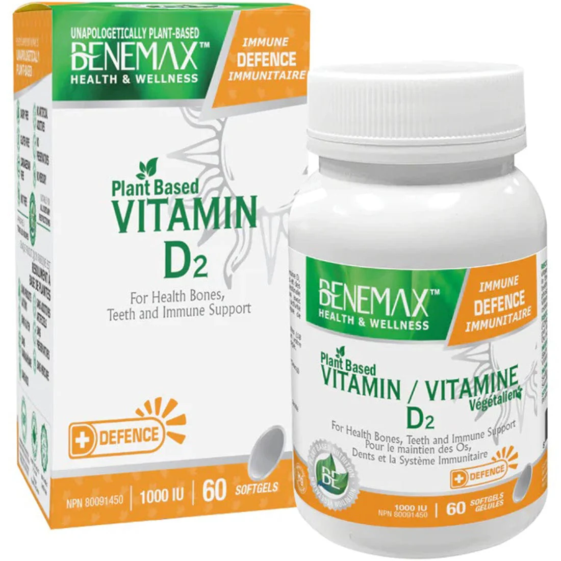 Benemax  Plant Based  Vitamin D2 Softgels