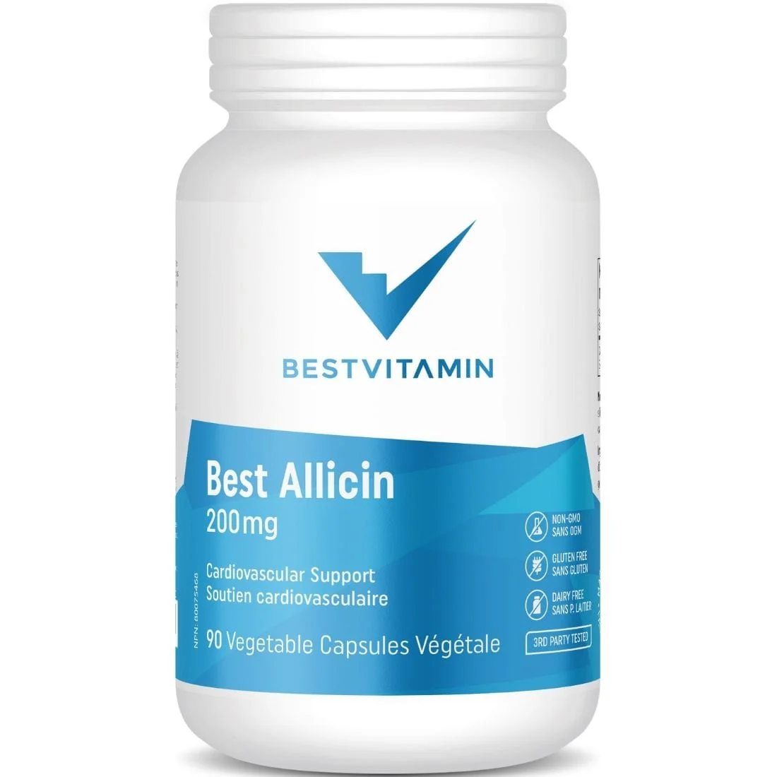 BestVitamin Best Allicin 200mg, Non-GMO, 90 Vegetable Capsules