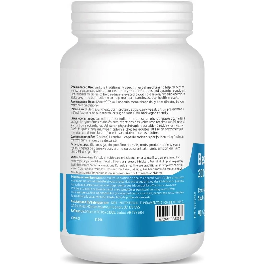 BestVitamin Best Allicin 200mg, Non-GMO, 90 Vegetable Capsules - Image 3