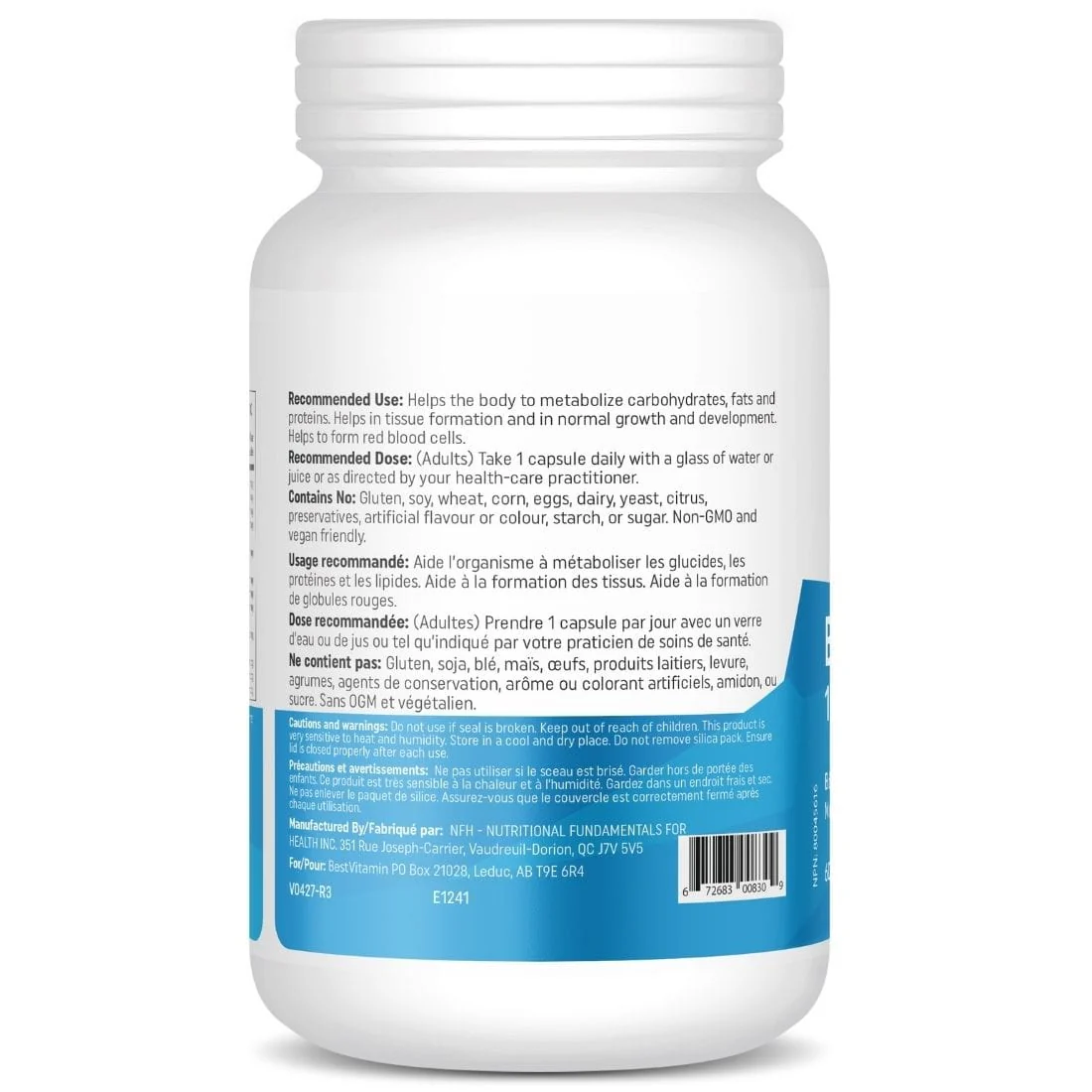 BestVitamin Best B6 Complex, 100mg B6 Plus B-Complex, Non-GMO, 60 Vegetable Capsules - Image 2