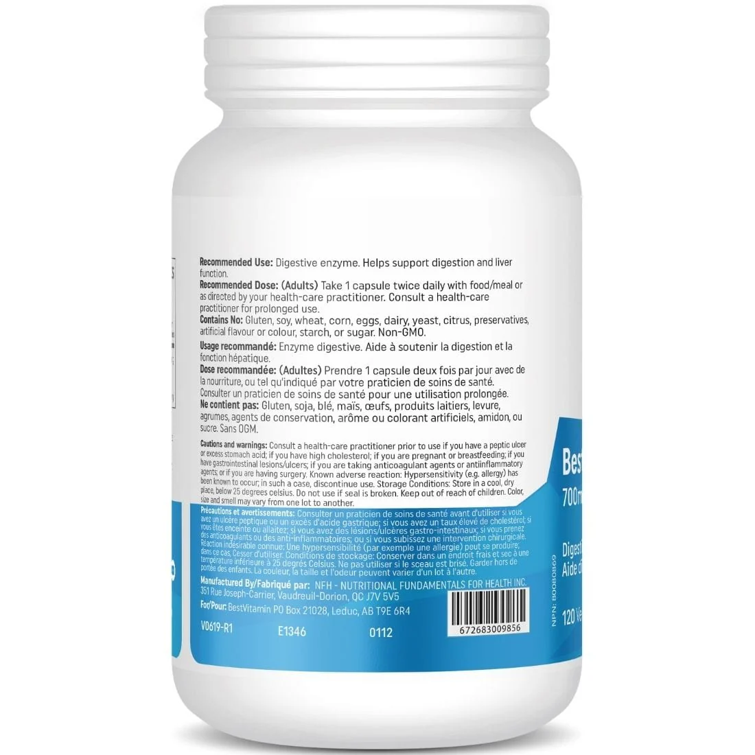 BestVitamin Best Betaine HCL and Pepsin Extra Strength 700mg / 75mg, Digestive Aid & Liver Support, 120 Vegetable Capsules - Image 2