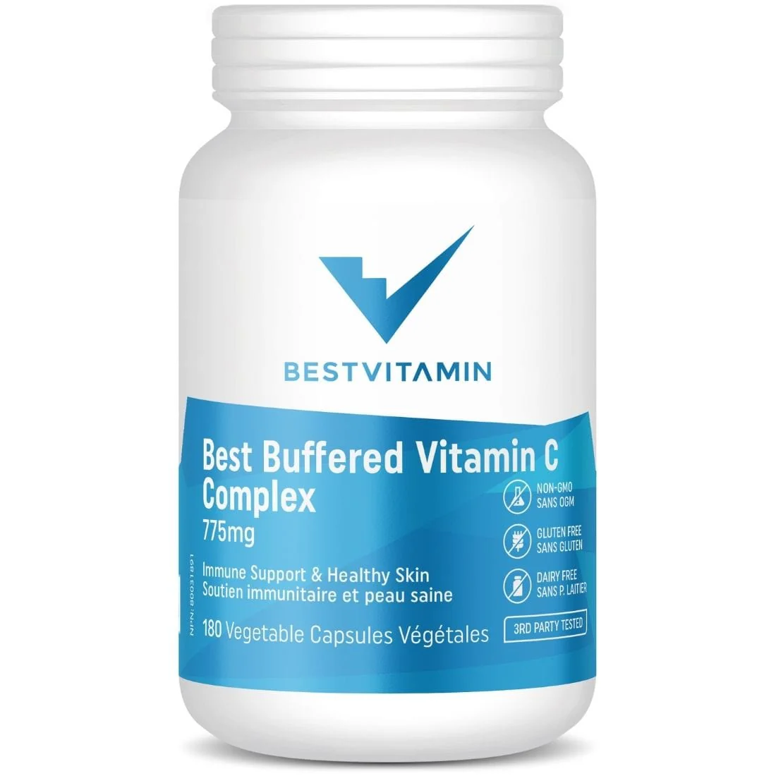 Bestvitamin Best Buffered Vitamin C Complex 775mg with Zinc, Highly Absorbable, 180 Capsules, 3 Month Supply