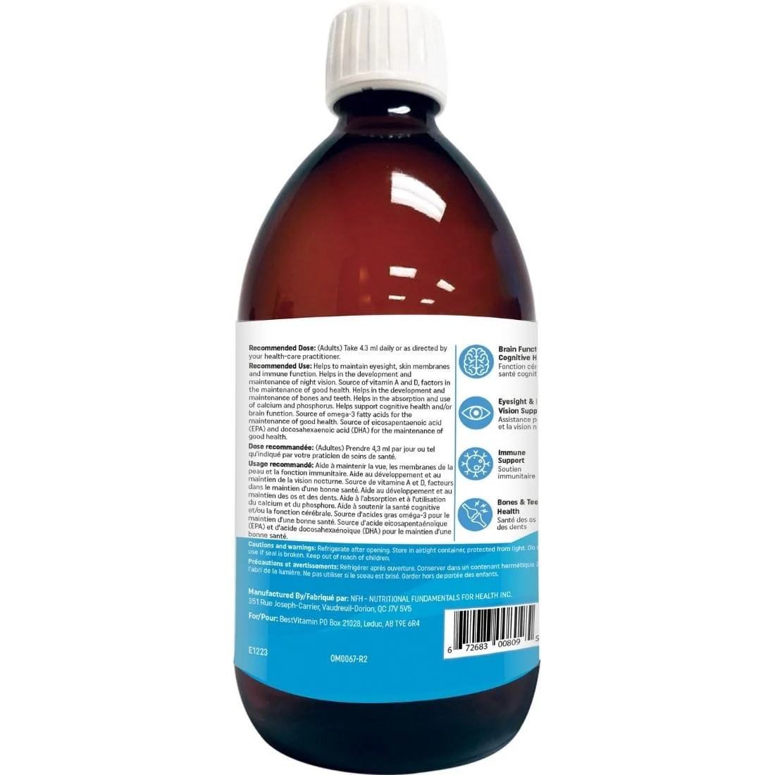 BestVitamin Best Cod Liver Oil, Non-GMO, 500ml - Image 3