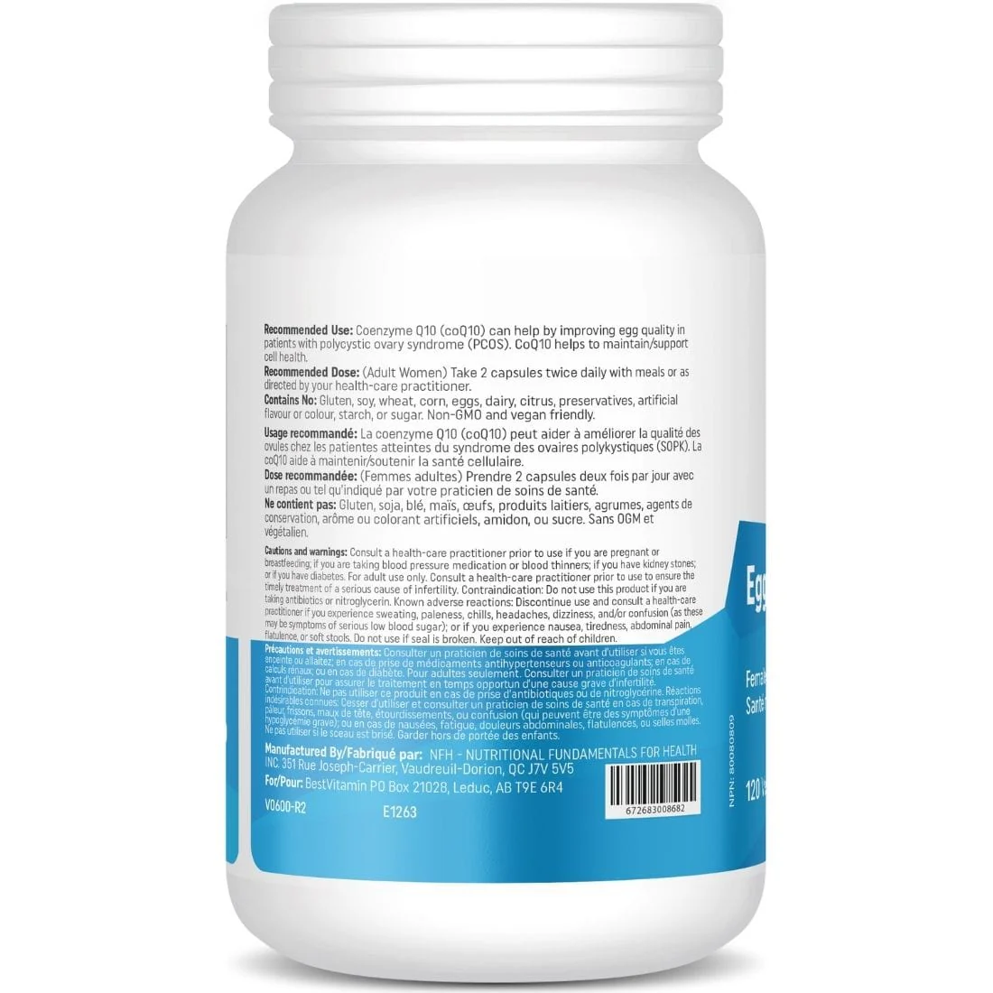 BestVitamin Best Egg Fertility Support, Helps improve egg quality & live birth rates, 120 Vegetable Capsules - Image 2