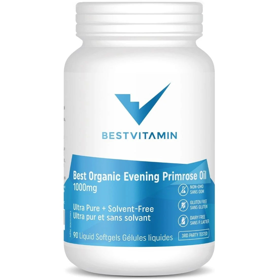 BestVitamin Best Evening Primrose Oil 1000mg, 100mg GLA and 680mg ALA, 90 Softgels