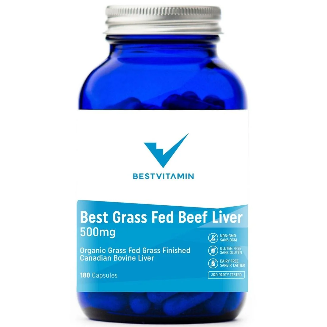 TRUMARK Grass-Fed Beef Liver 500mg, 100% Pure, No Fillers (Formerly BestVitamin Best Grass-Fed Beef Liver), 180 Capsules - Image 2
