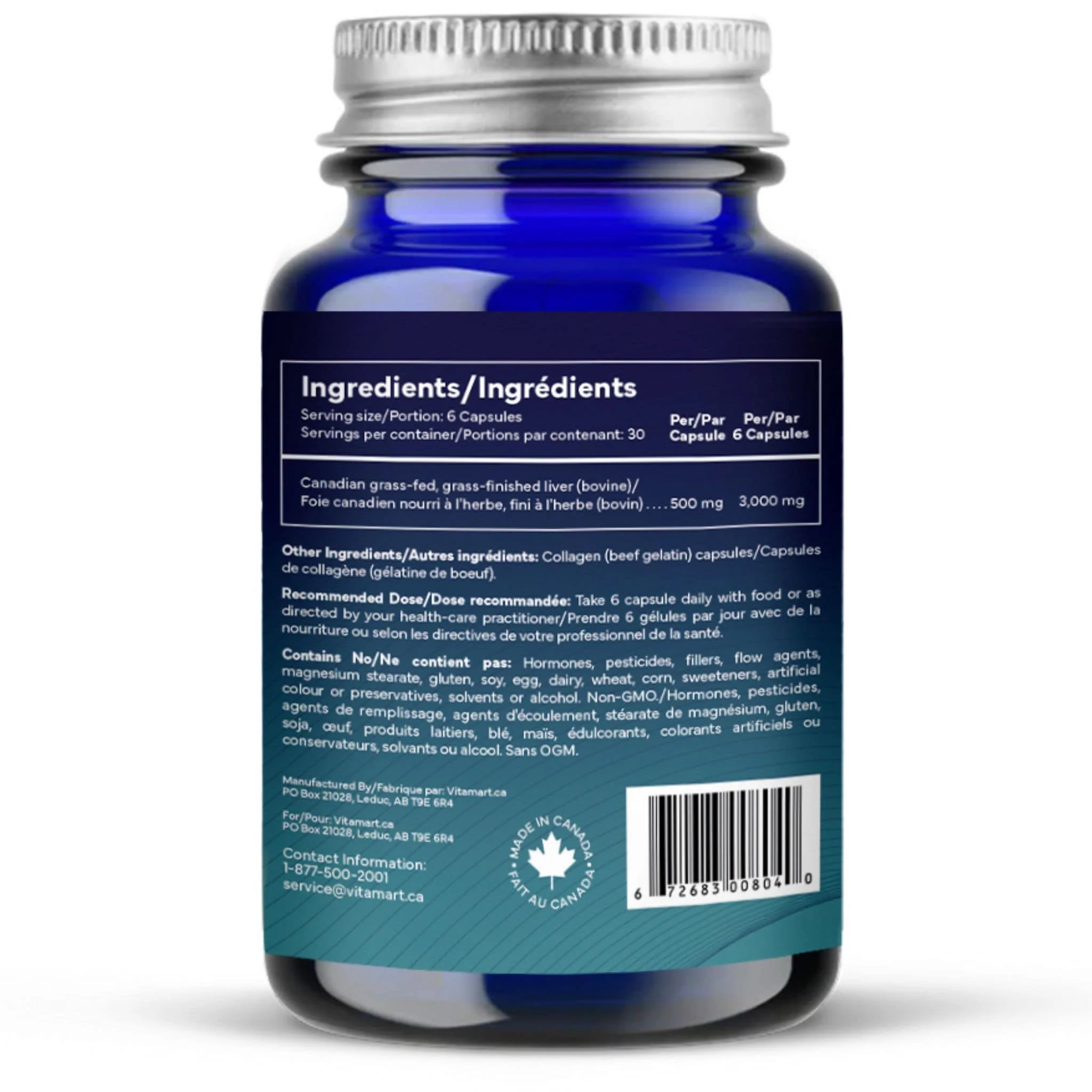 TRUMARK Grass-Fed Beef Liver 500mg, 100% Pure, No Fillers (Formerly BestVitamin Best Grass-Fed Beef Liver), 180 Capsules - Image 4