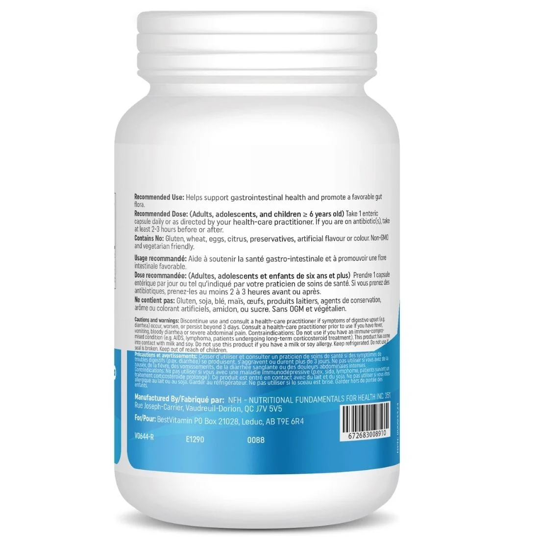BestVitamin Best Gut Probiotic, 10 Billion, 4 Unique Bifido Probiotic Strains, 60 Vegetable Capsules - Image 2