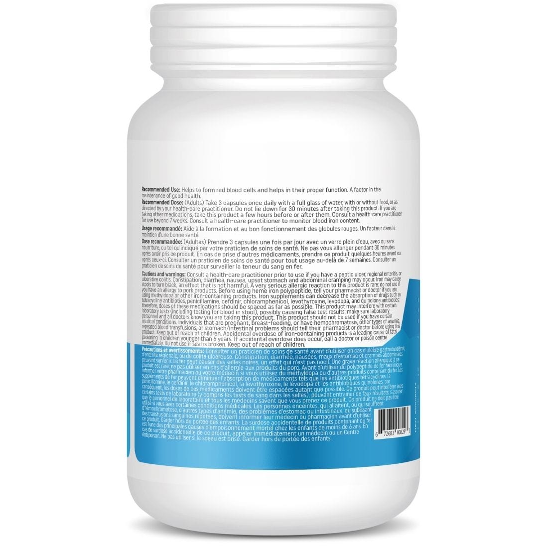 BestVitamin Best Heme Iron 11mg Plus Vitamin C, Folate & B12, Highly bioavailable form of iron, Vegetable Capsules - Image 3