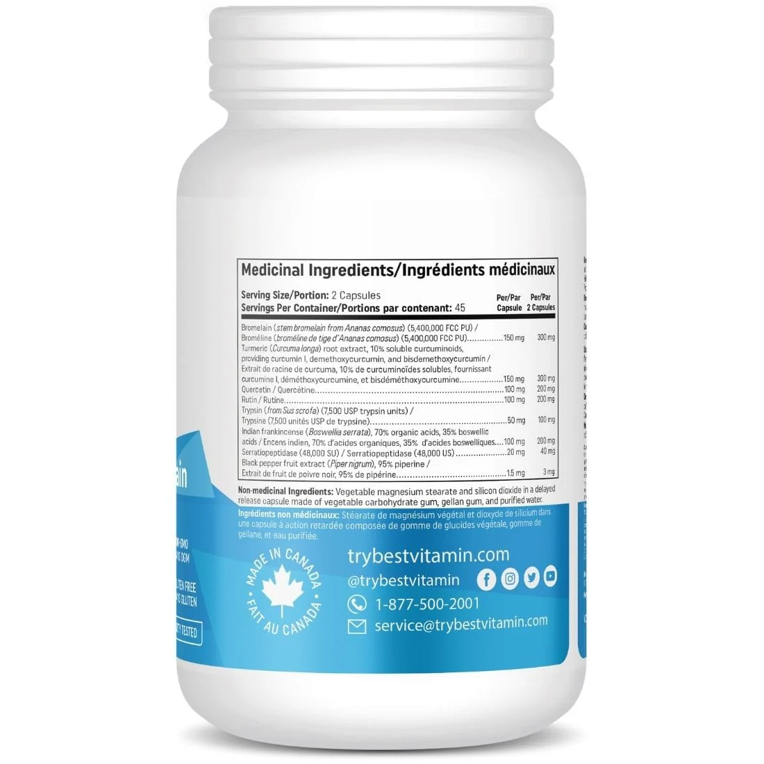 BestVitamin Best Inflammation and Pain Support, Helps relieve minor pain, swelling & inflammation - Image 3