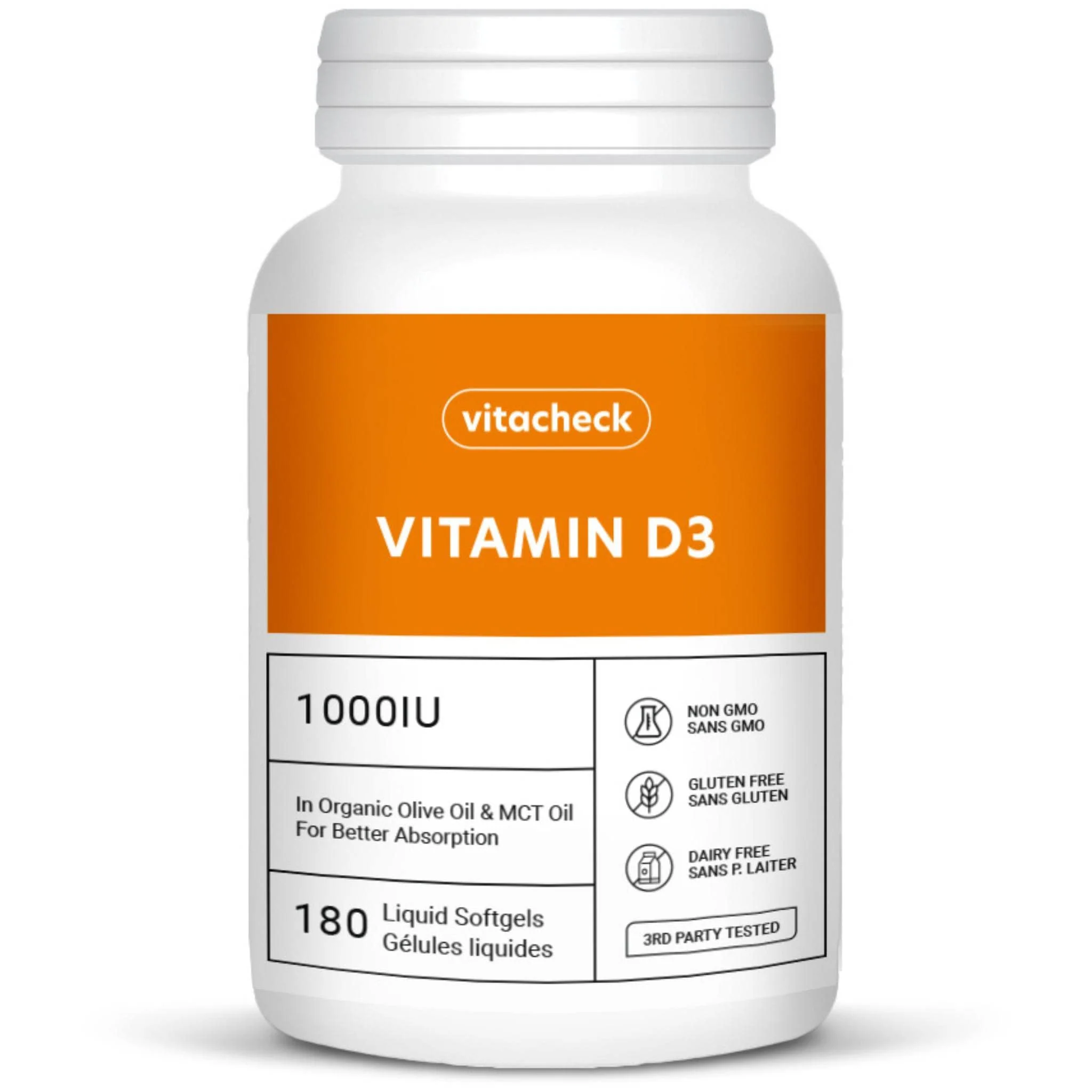Vitacheck Vitamin D3 1000IU Softgels, In Organic Olive Oil For Better Absorption, 180 Softgels CLEARANCE 25% Off, Exp 9/27 Final Sale - Image 11