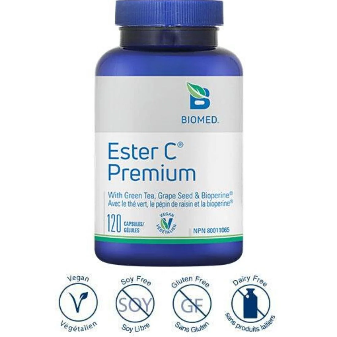 Biomed Ester-C Premium (Vitamin C with Anti-oxidants), 120 capsules (NEW!)