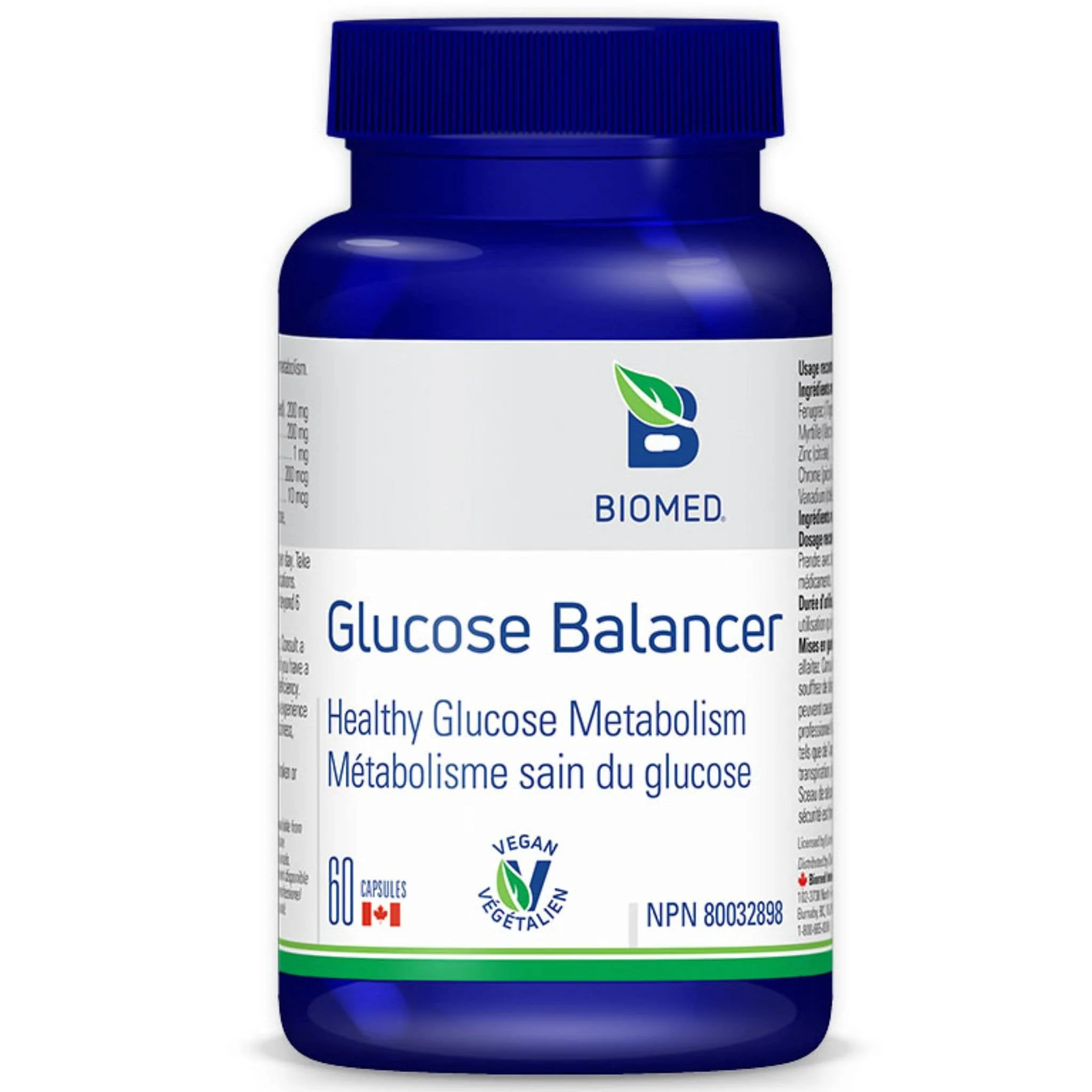Biomed Glucose Balancer, Supports Healthy Glucose Metabolism, 60 Vegetable Capsules