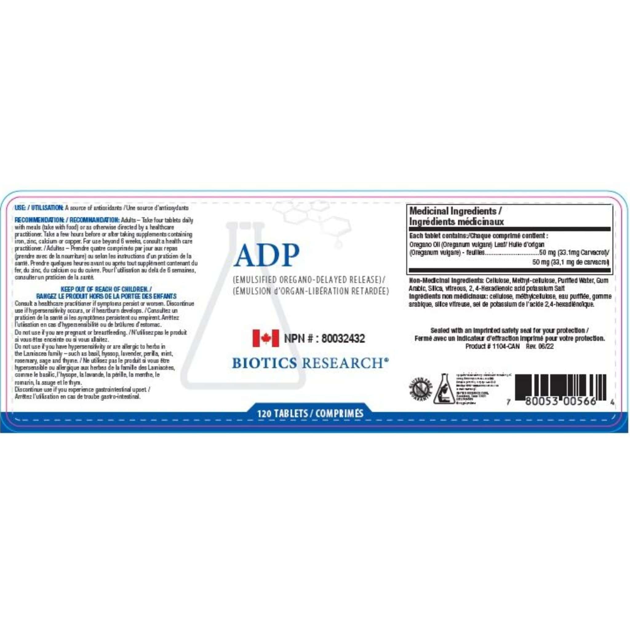 Biotics Research ADP, Anti-Dysbiosis Product, Emulsified, Standardized Oregano Tabs, Sustained Release - Image 4