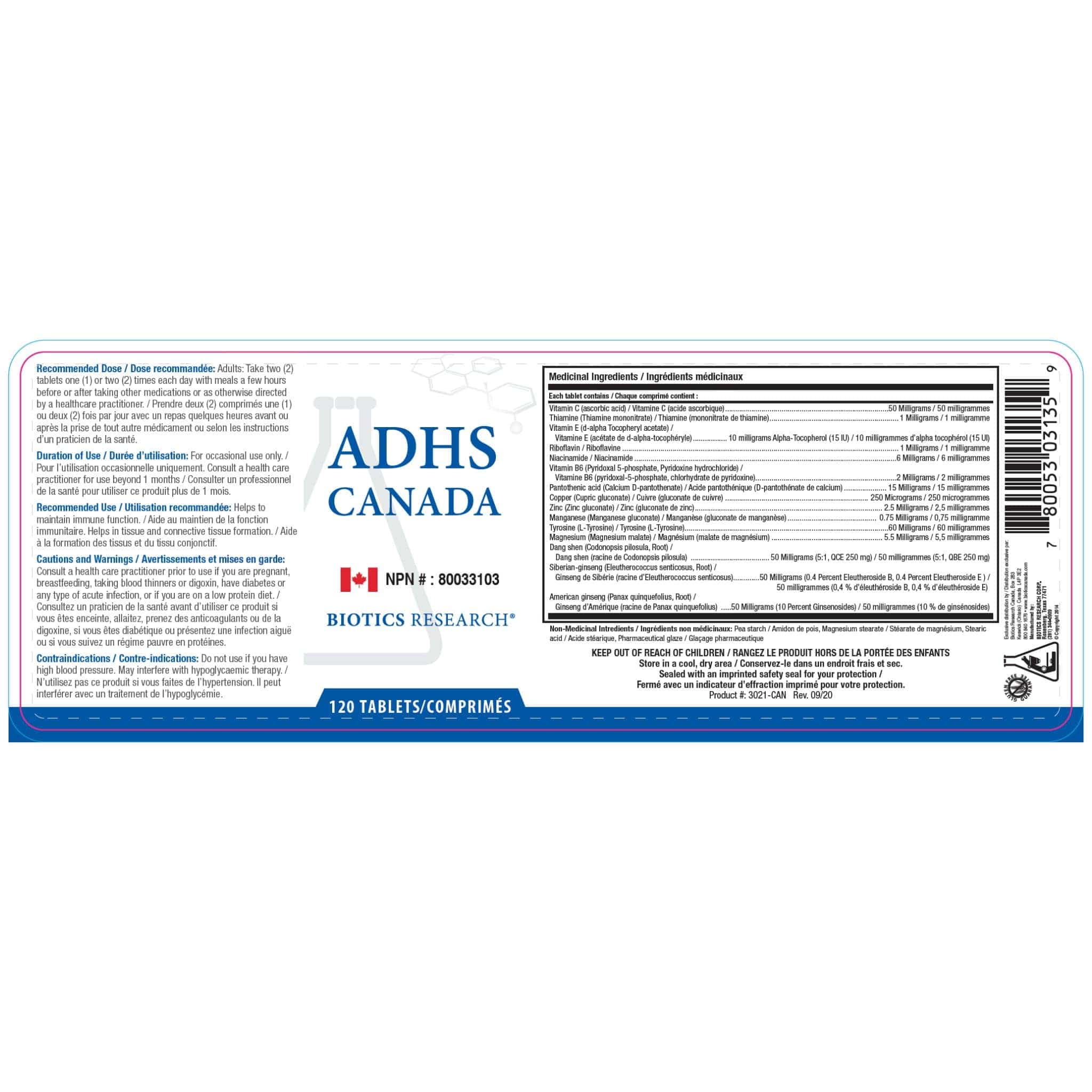 Biotics Research ADHS, Comprehensive Adrenal Support for Stress and Sleep, 120-240 Tablets - Image 2