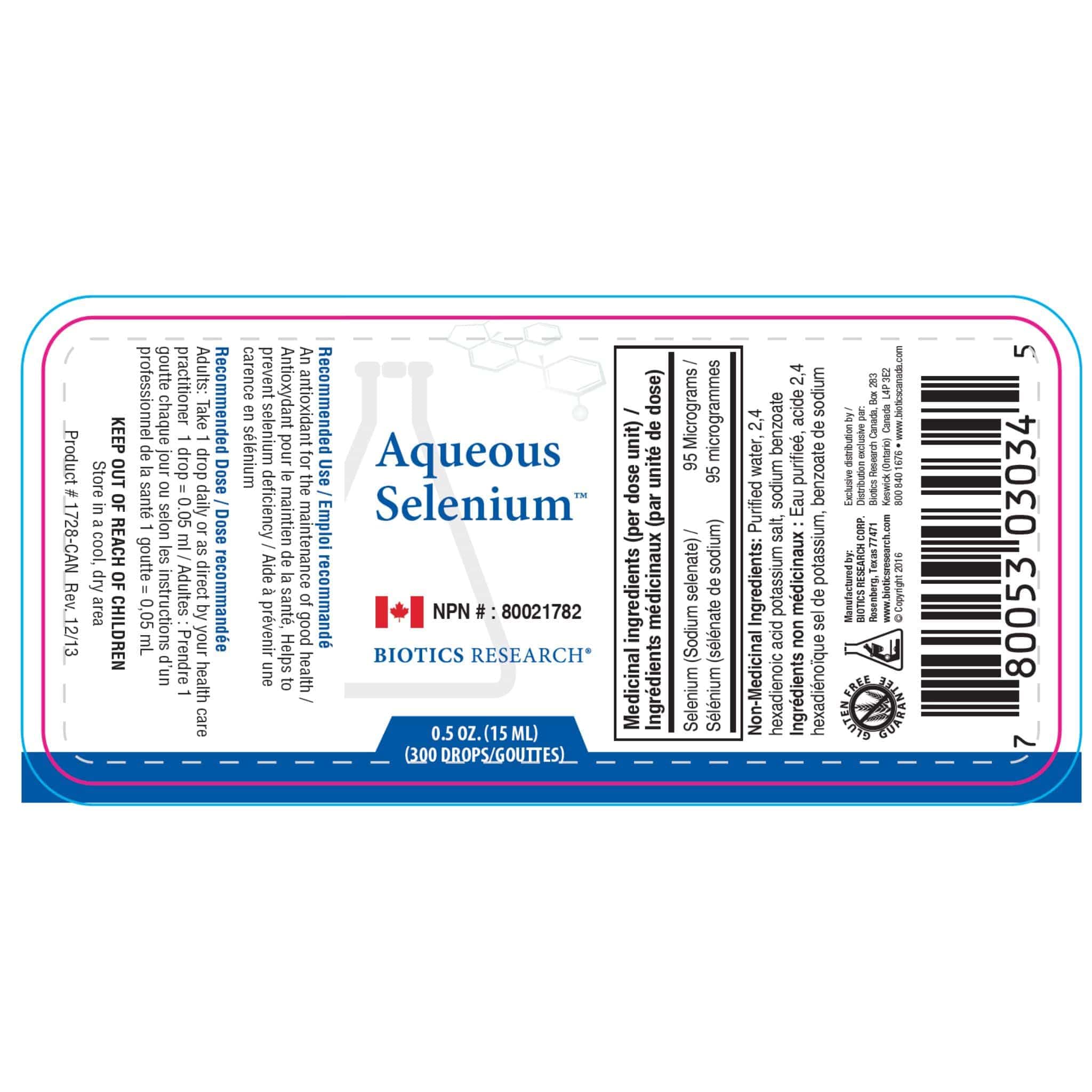 Biotics Research Aqueous Selenium, Antioxidant and Thyroid Support, 15ml - Image 2