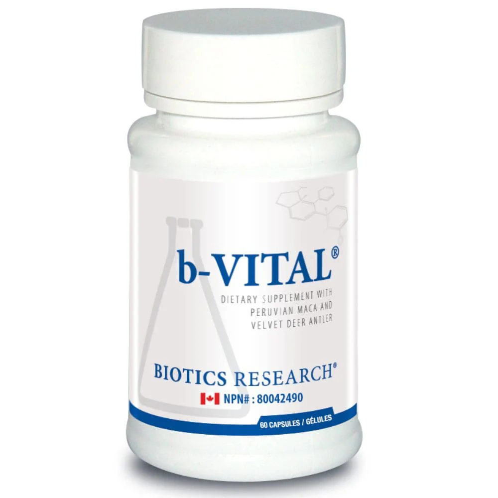 Biotics Research b-Vital, Augments Testosterone, Hormone and LIbido Support, Energy Booster, 60 Capsules
