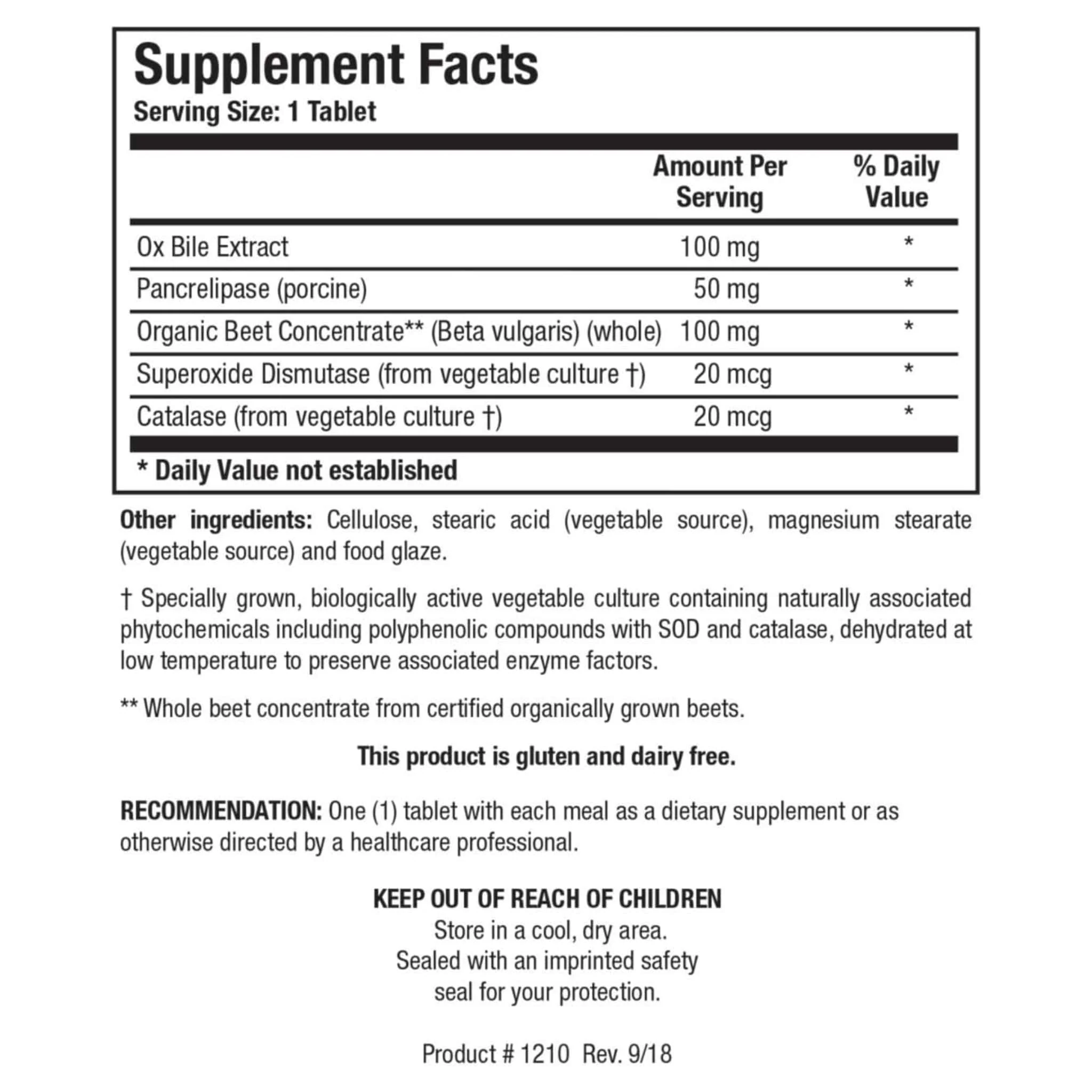 Biotics Research Beta-Plus, Ox Bile and Pancreatic Enzymes, 90-180 Tablets - Image 5