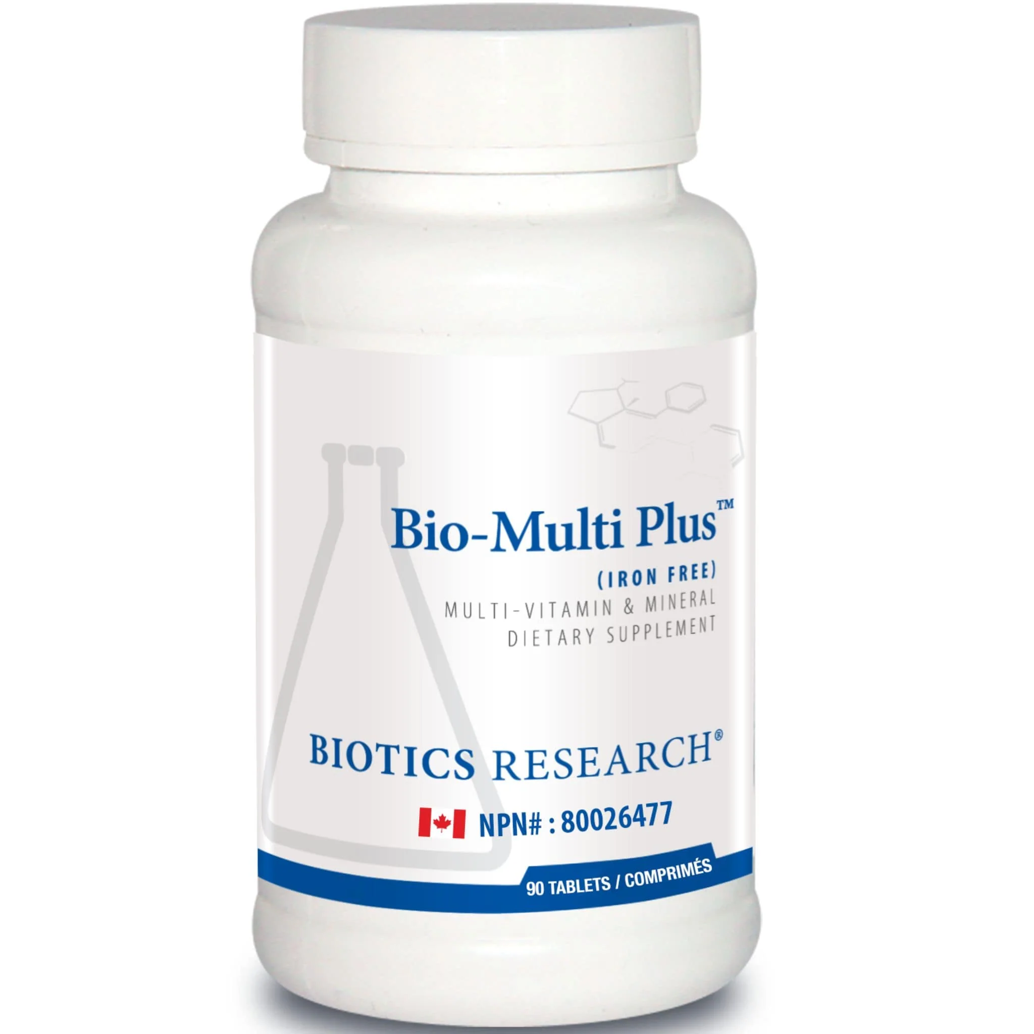 Biotics Research Bio-Multi-Plus Iron Free, Multivitamin and Multimineral Support, 90 Tablets