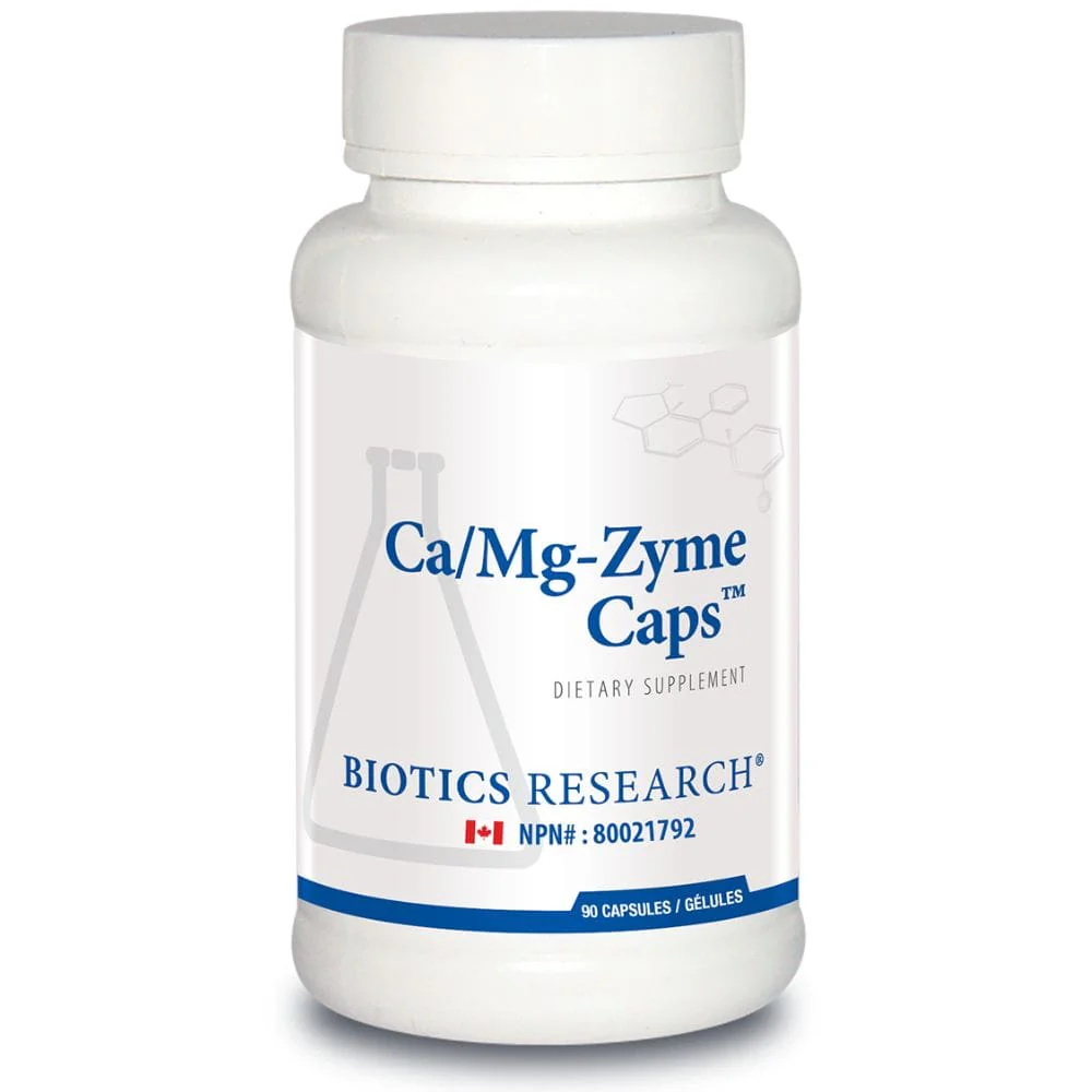 Biotics Research Ca/Mg-Zyme Caps, Calcium Magnesium Support, 90 Capsules