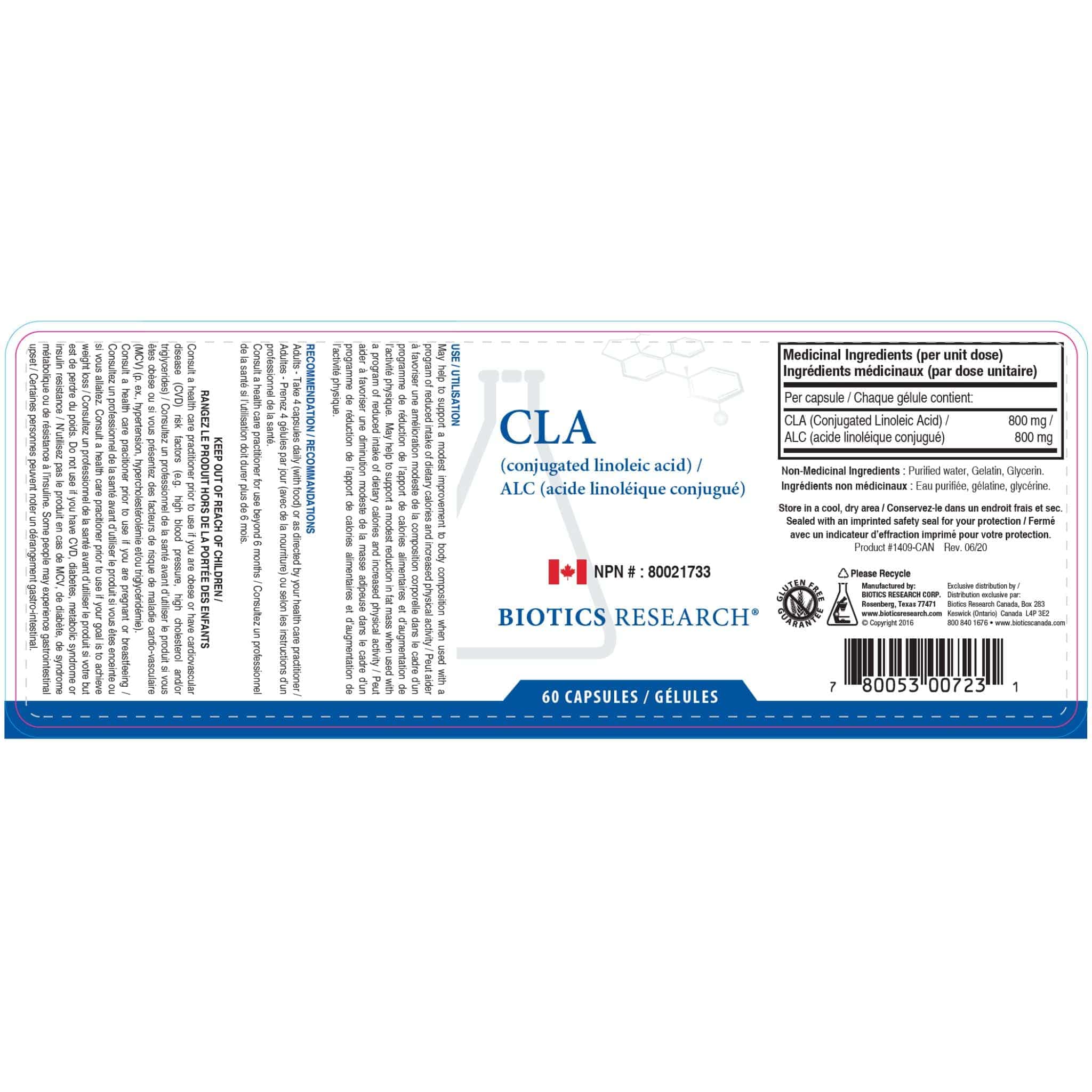 Biotics Research CLA (Conjugated Linoleic Acid), Supports Metabolism and Lean Muscle Toning, 60 Softgels - Image 2