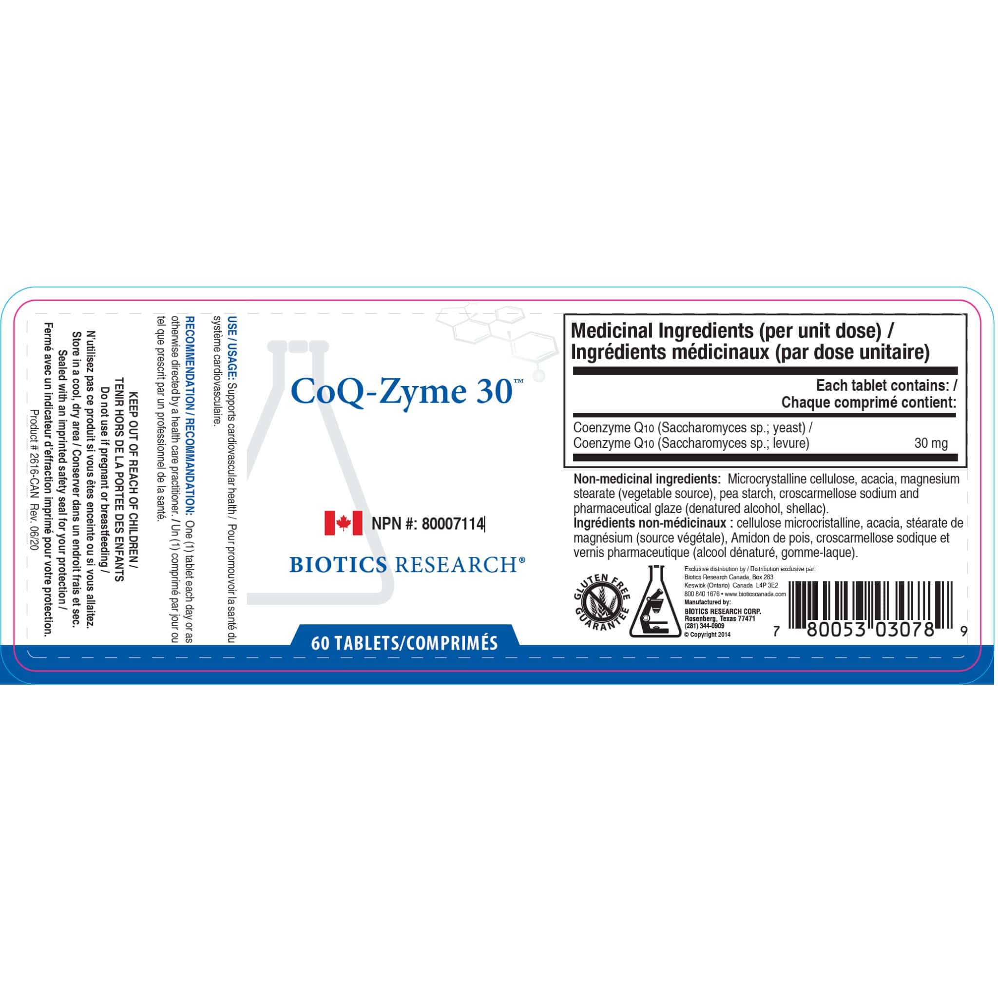 Biotics Research CoQ-Zyme 30, CoQ10 30mg, Supports Energy, Heart and Immune Health, 60 Tablets - Image 2
