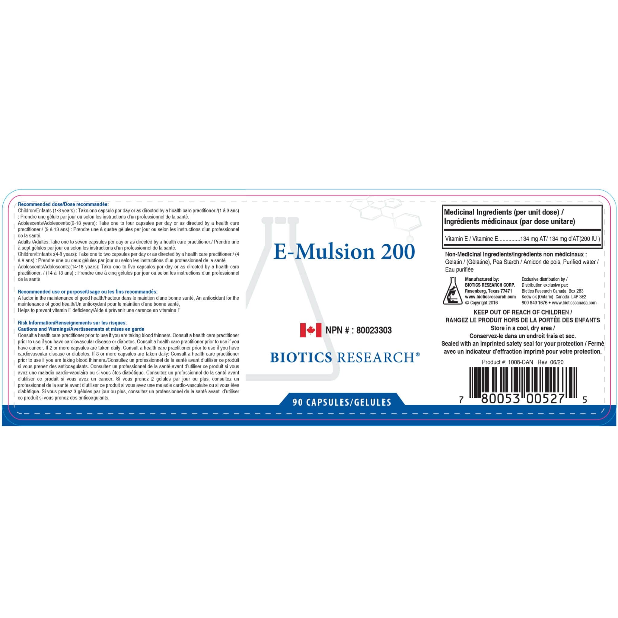 Biotics Research E-Mulsion 200, Supports Cardiovascular Health, 90 Capsules - Image 2
