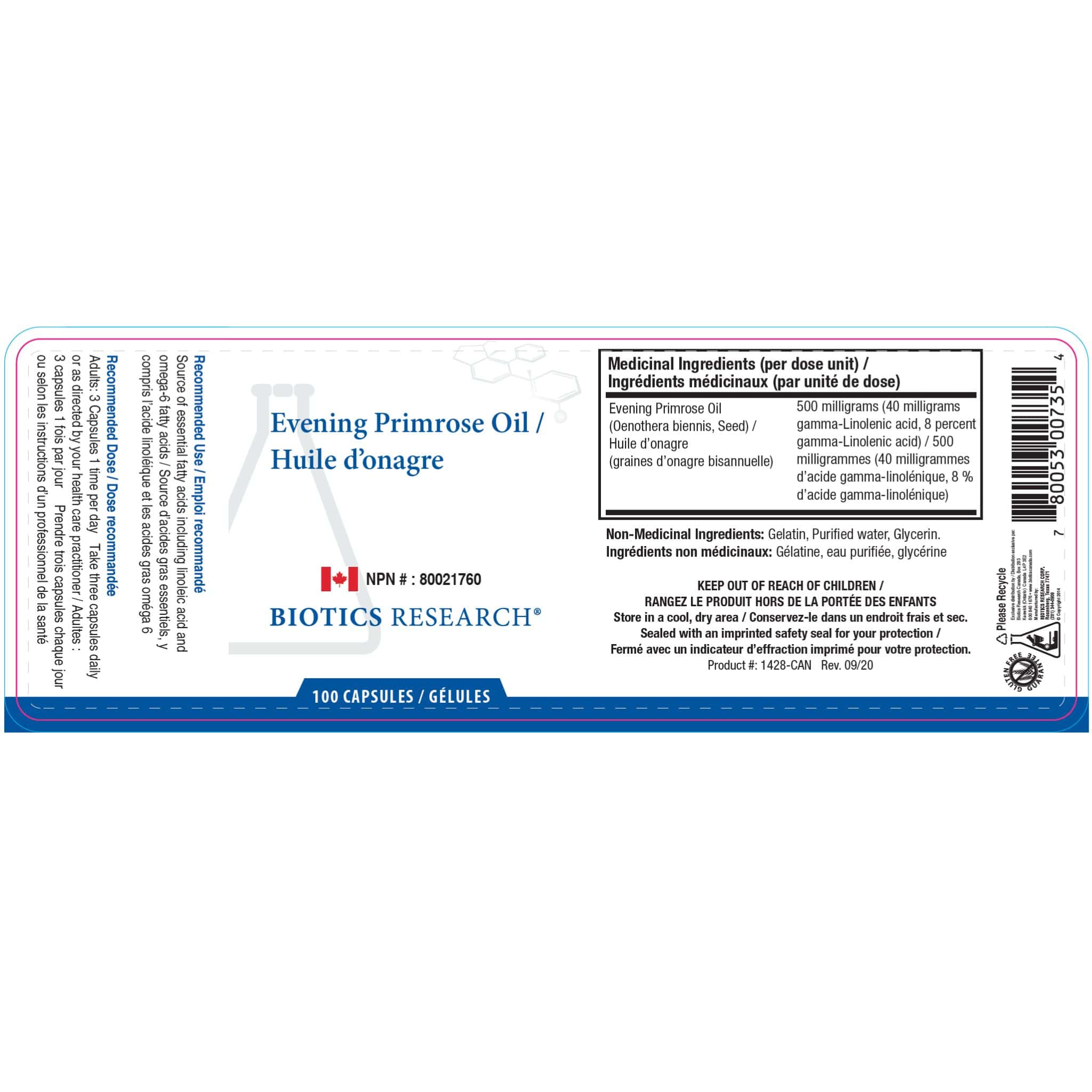 Biotics Research Evening Primrose Oil, PMS, Hormonal and Skin Support, 100 Capsules - Image 2