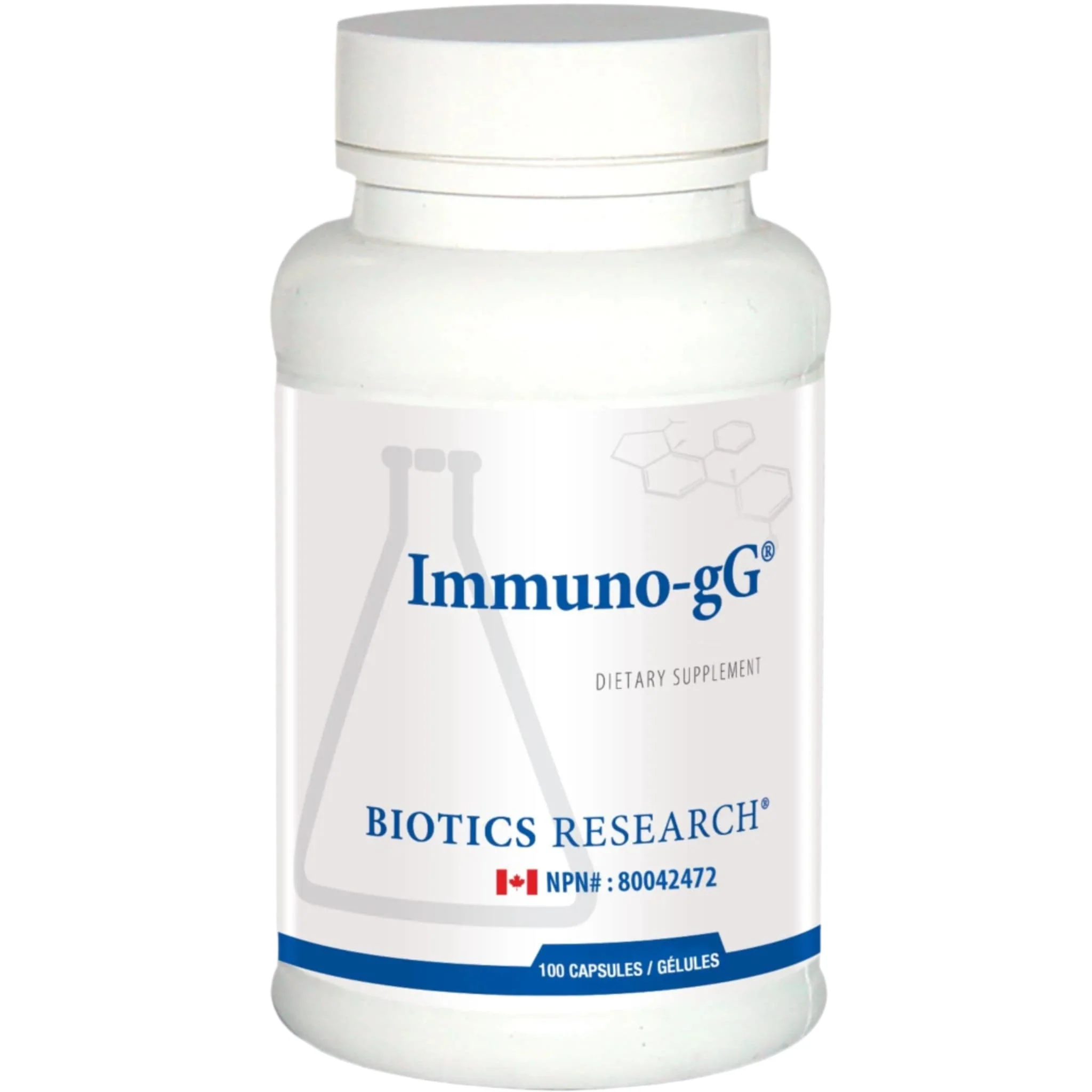 Biotics Research Immuno-gG, Supports Immune and Gut Health with Bovine Colostrum, 100 Capsules