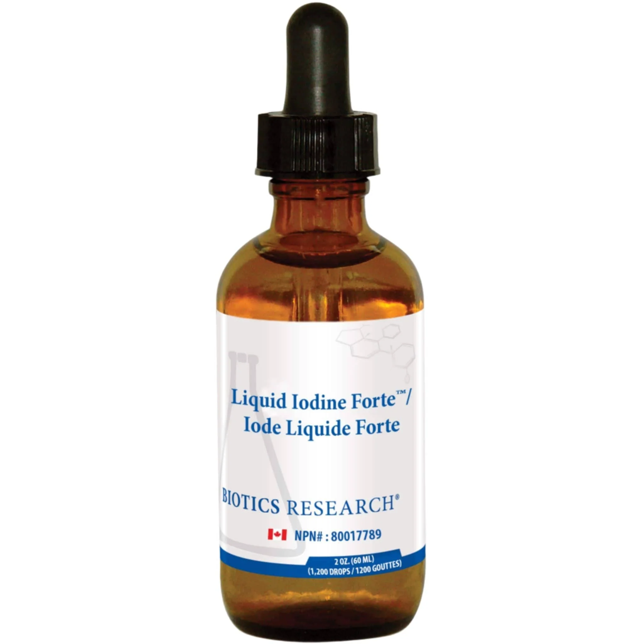 Biotics Research Liquid Iodine Forte Drops, Thyroid, Hormonal and Immune Support, 60ml