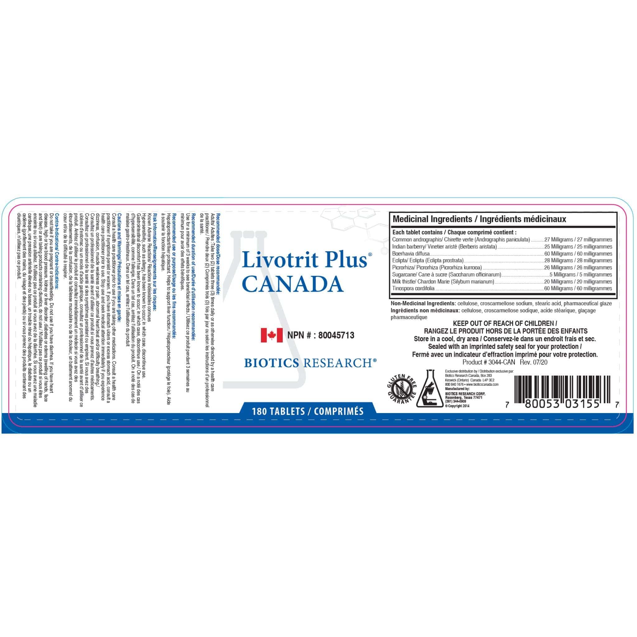 Biotics Research Livotrit Plus, Ayurvedic Liver Support and Detox Formula, 180 Tablets - Image 2