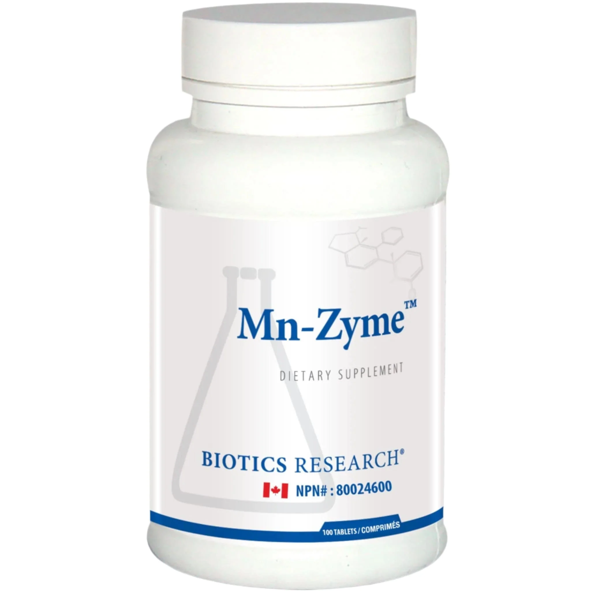 Biotics Research Mn-Zyme, Manganese 10mg, Bone, Cartilage and Immune Support, 100 Tablets