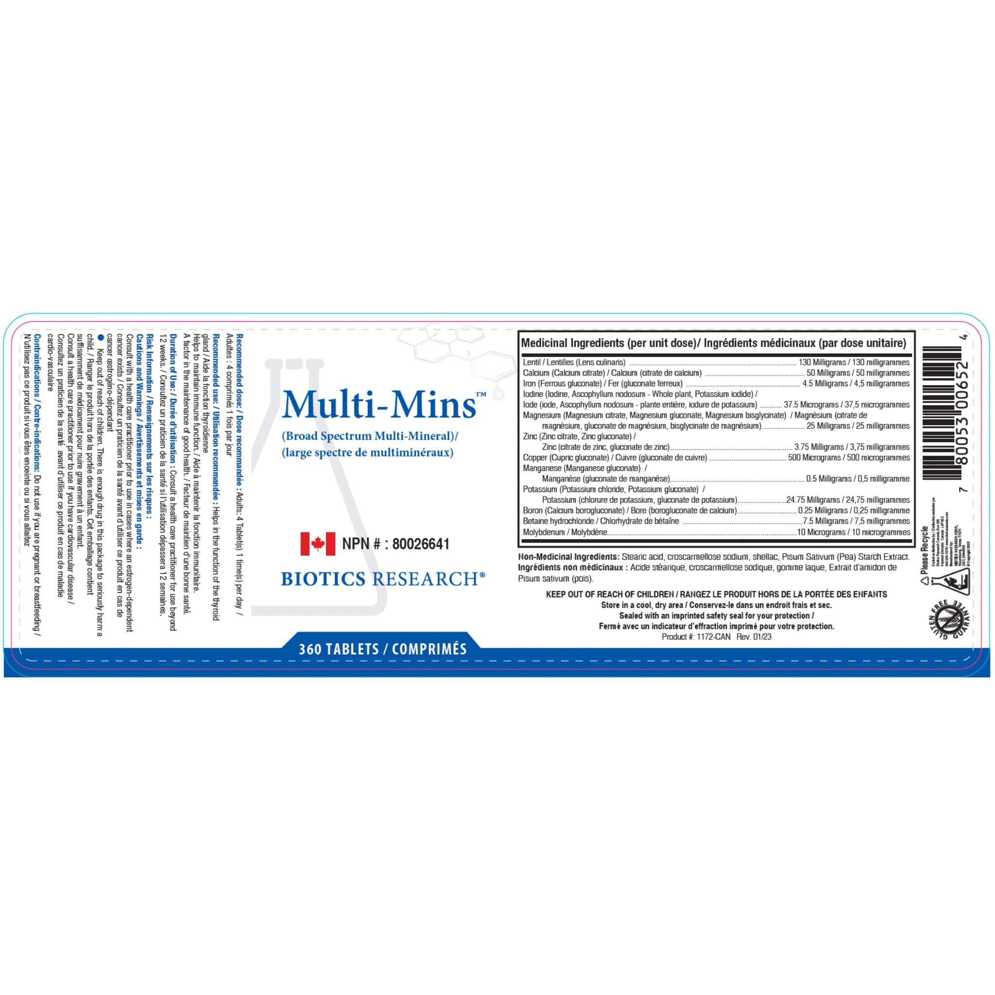 Biotics Research Multi-Mins, Full Spectrum Mineral Complex with Antioxidants and Betaine HCl, 120-360 Tablets - Image 4
